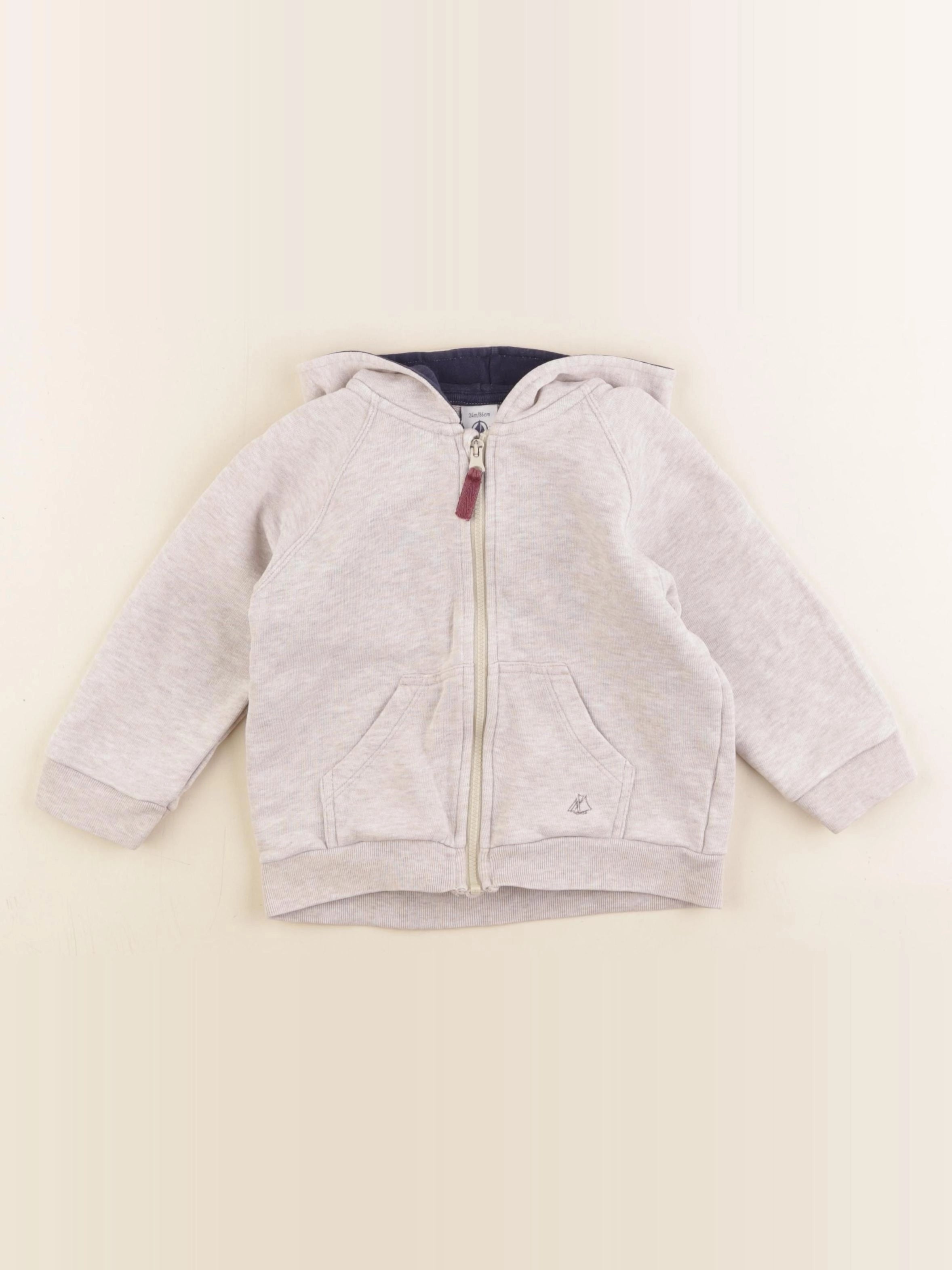 Petit Bateau - sweat beige - 24 mois