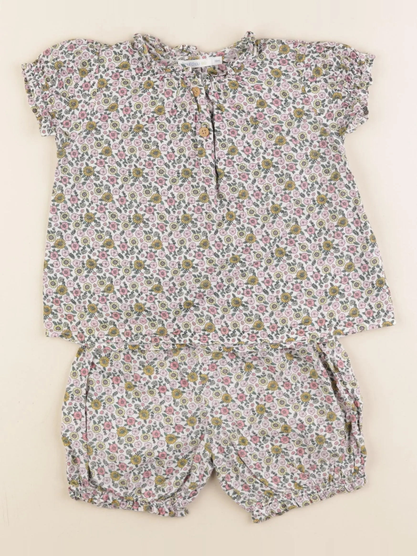 Boutchou - pyjama coton multicolore - 18 mois