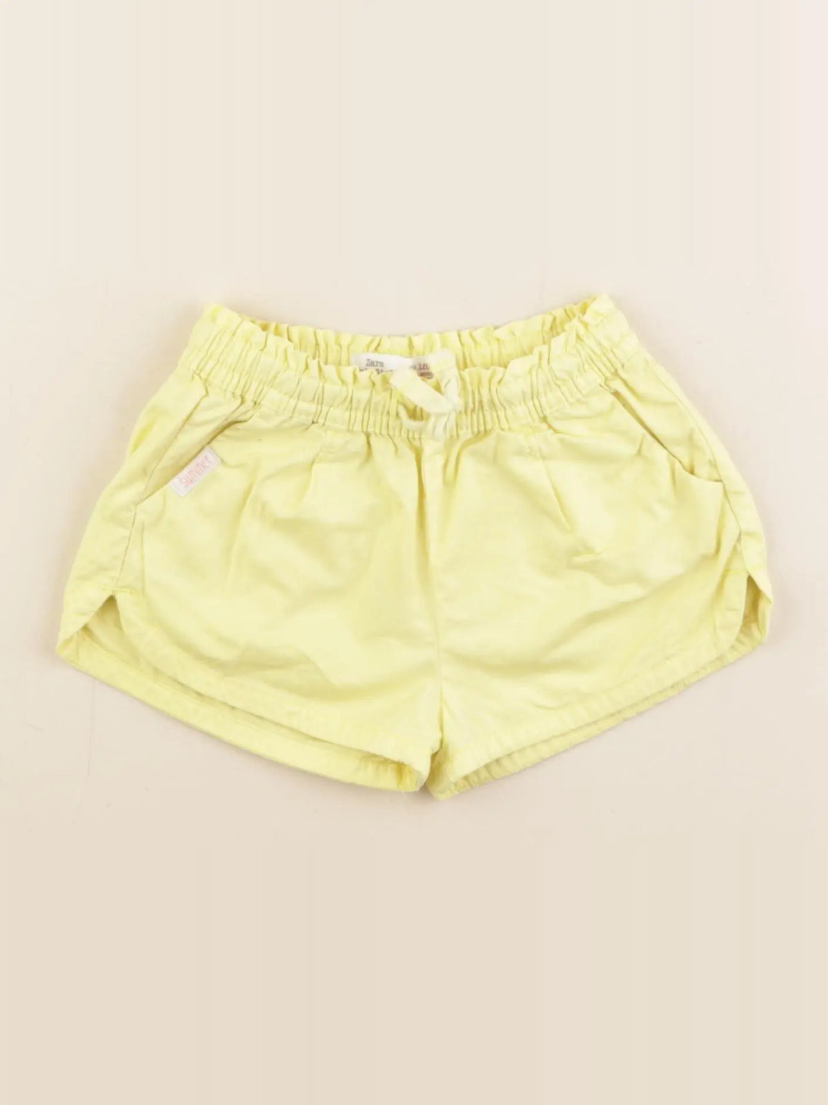 Zara - short jaune - 18/24 mois