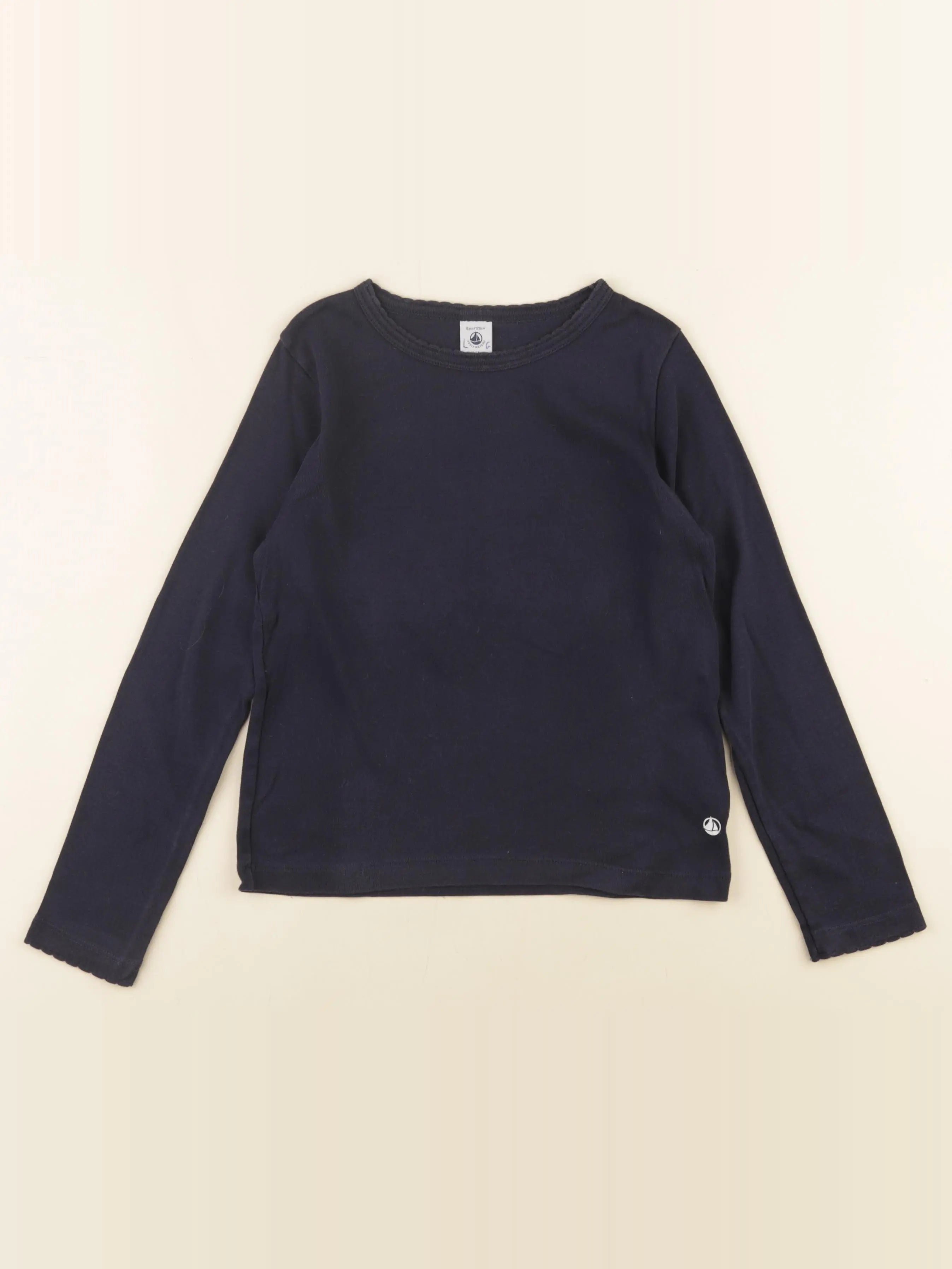 Petit Bateau - maillot de corps bleu - 8 ans