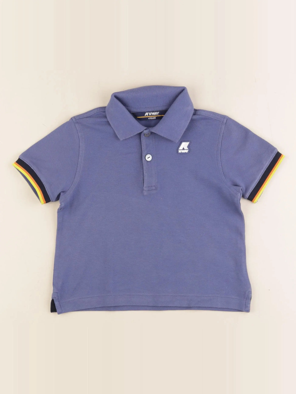 K-Way - polo bleu - 4 ans