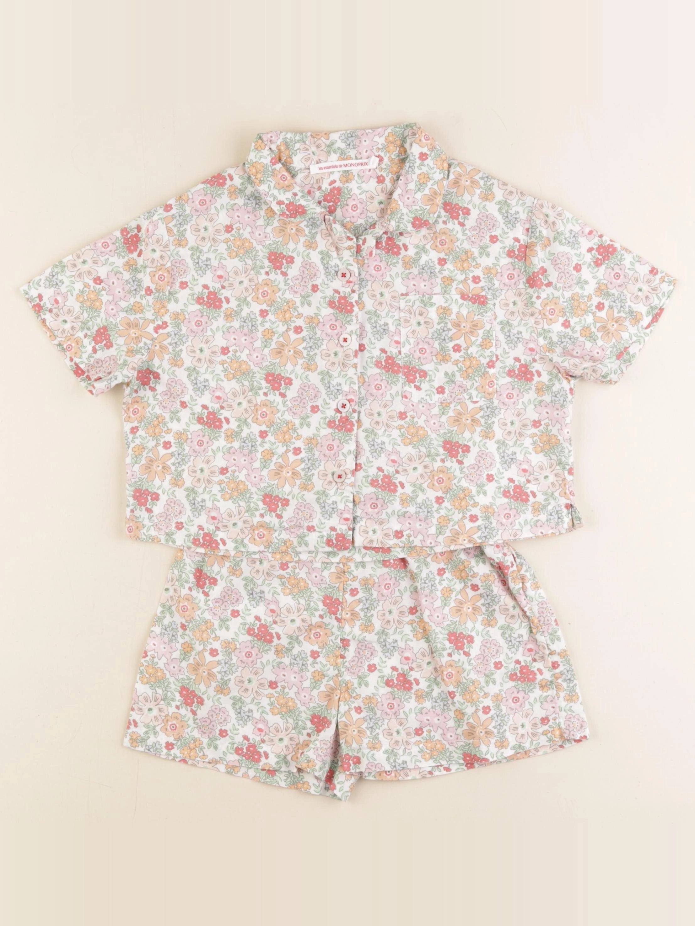 Monoprix - pyjama coton multicolore - 4 ans
