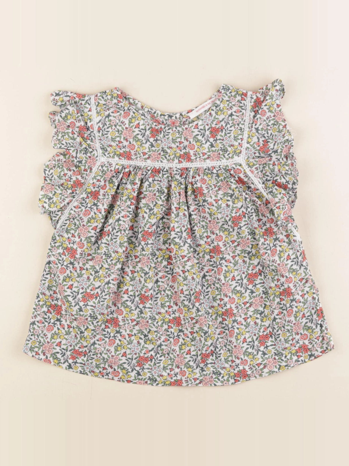 Monoprix - blouse blanc - 5 ans