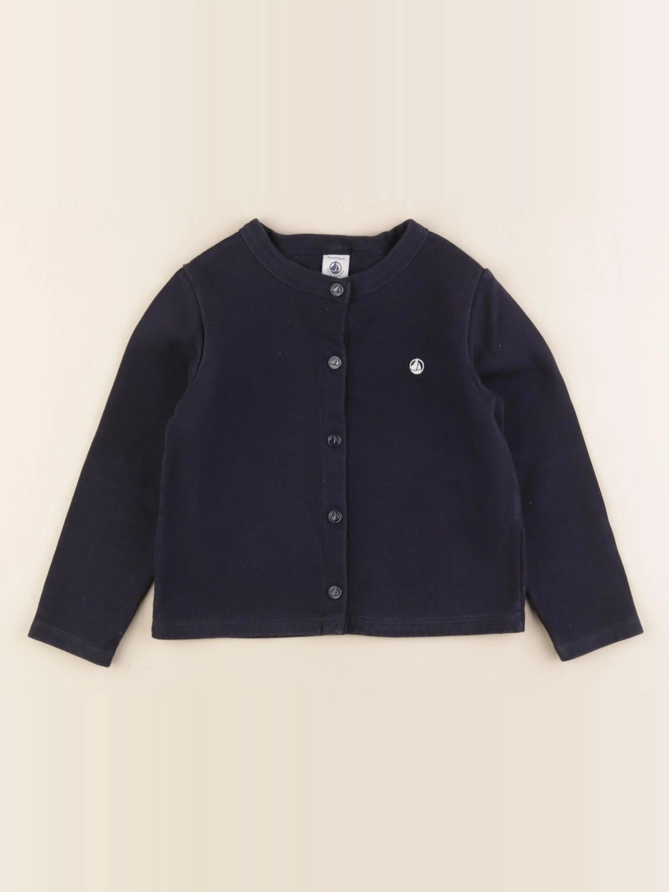 Petit Bateau - sweat bleu - 5 ans