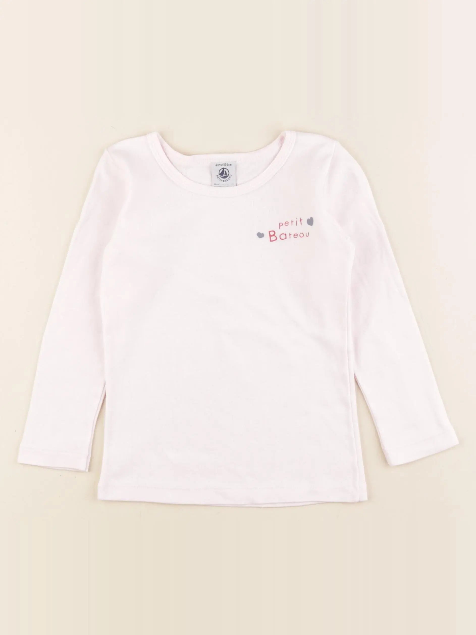 Petit Bateau - maillot de corps rose - 4 ans