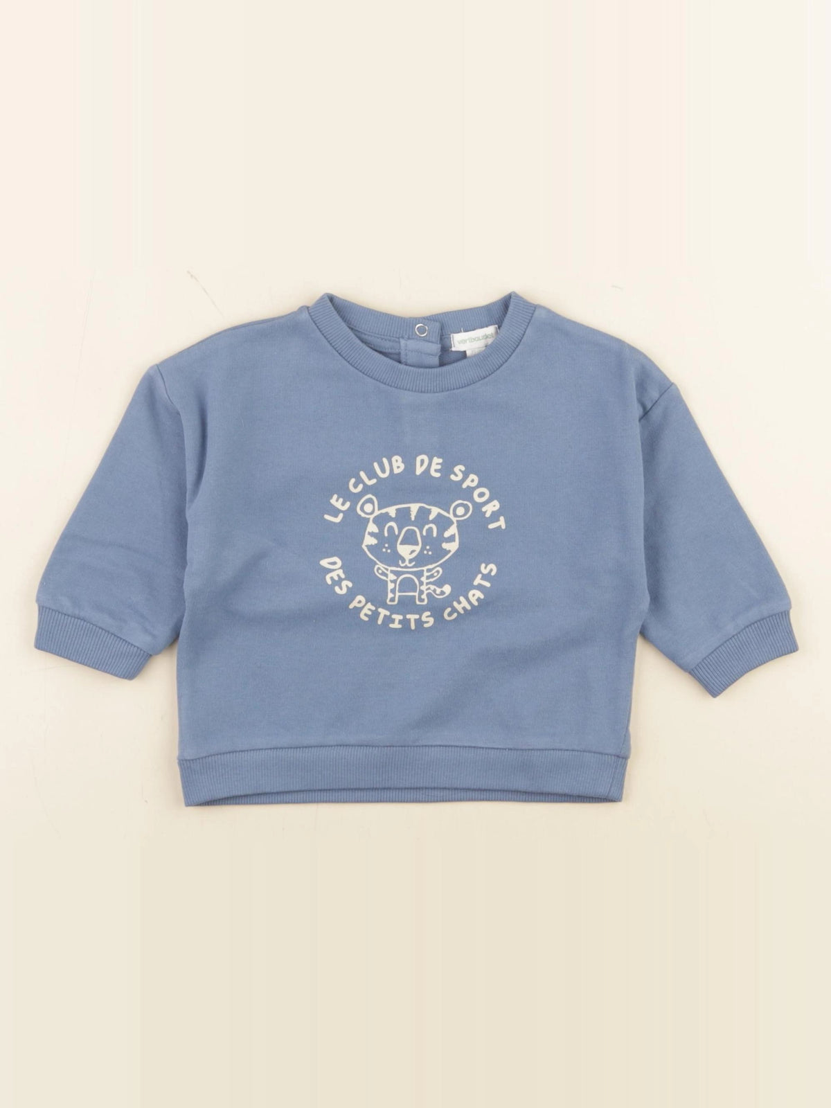 Vertbaudet - sweat bleu - 9 mois