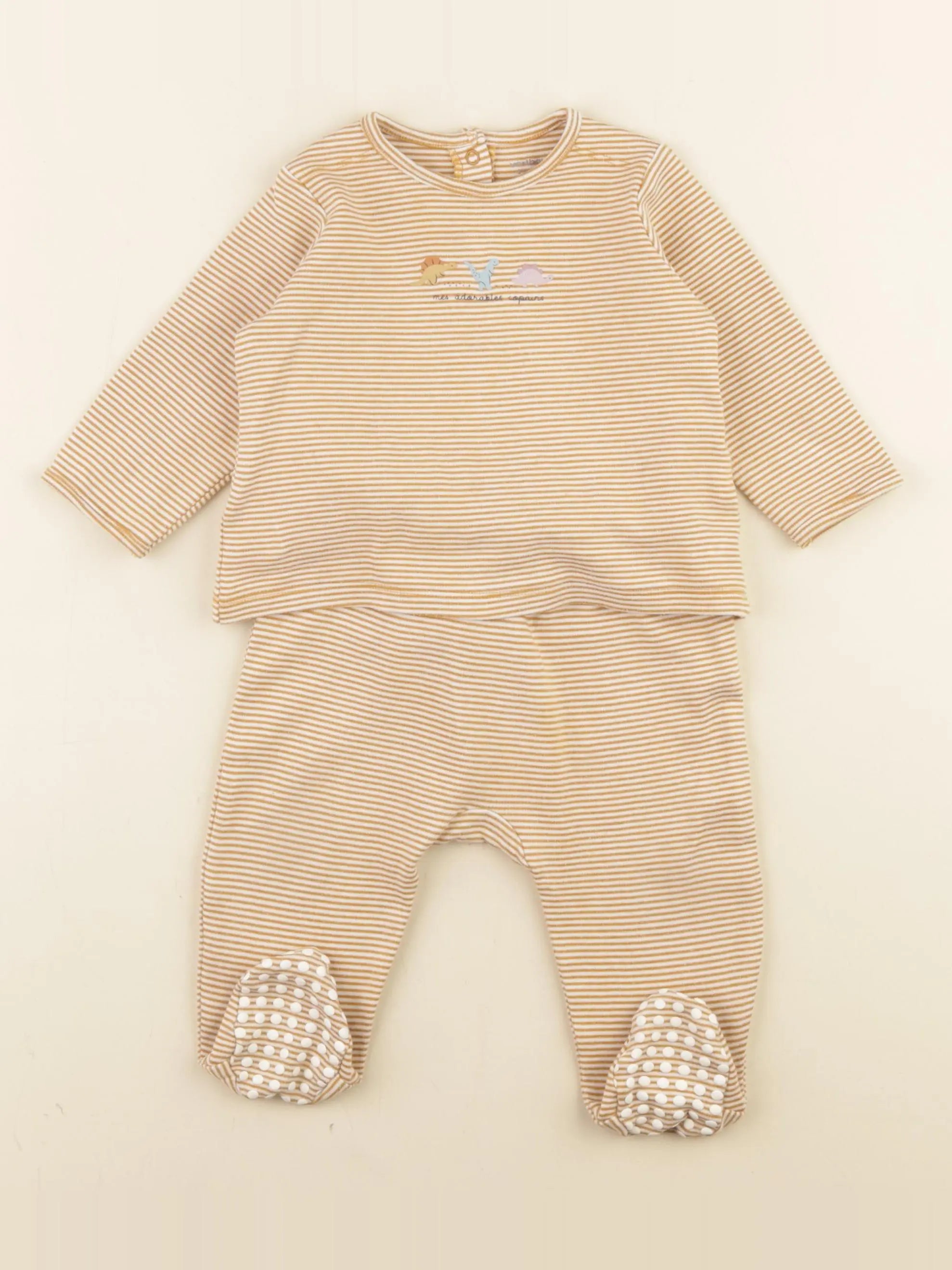 Vertbaudet - ensemble jaune - 9 mois