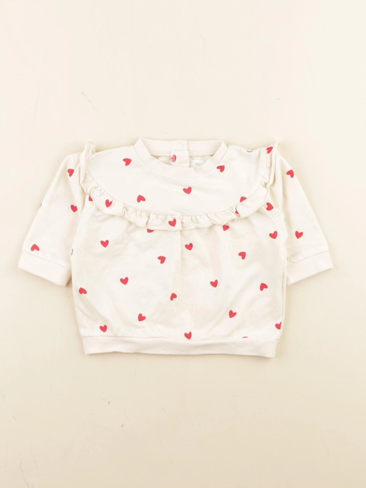 Vertbaudet - sweat beige - 6 mois