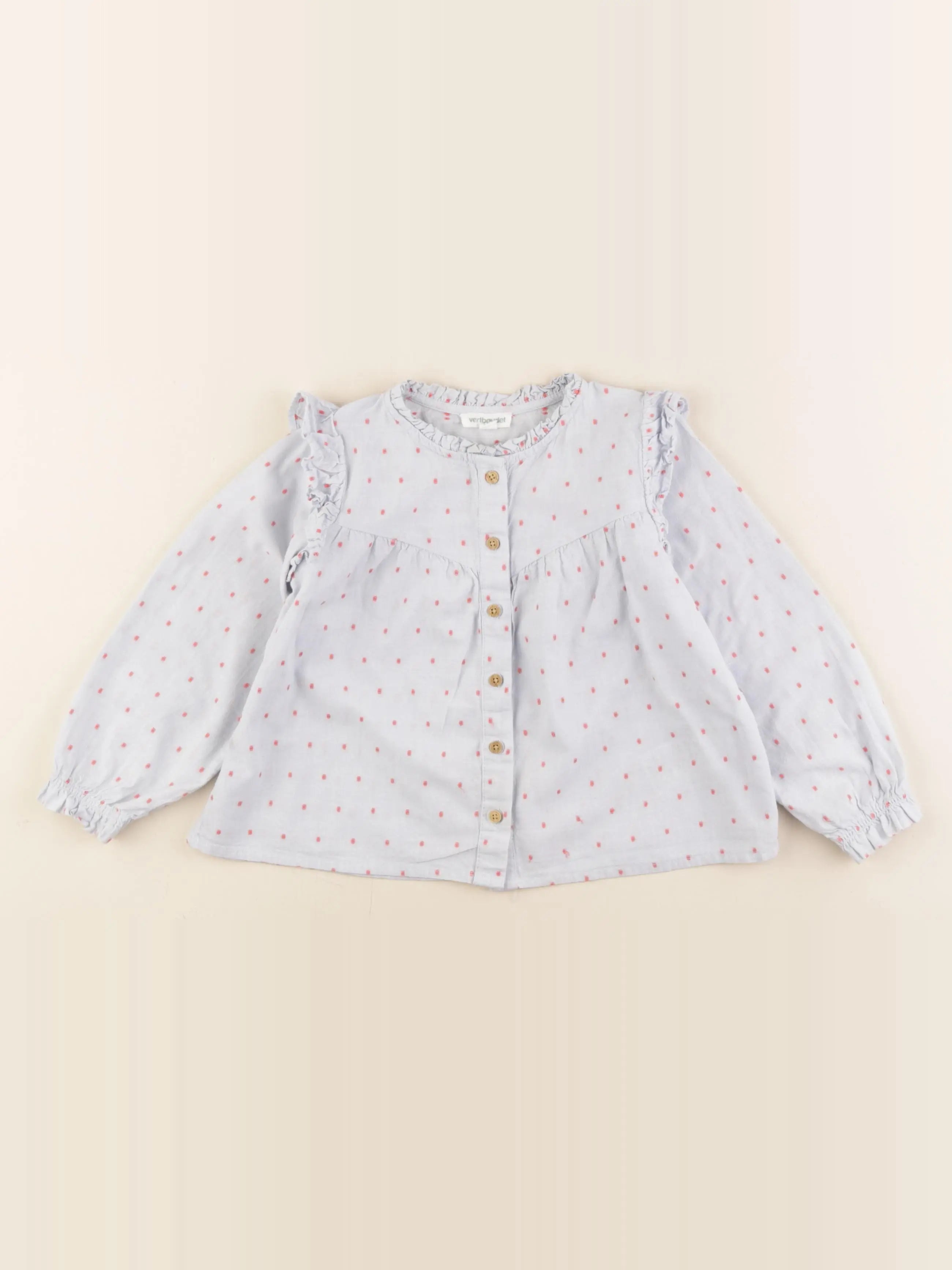 Vertbaudet - blouse bleu - 3 ans