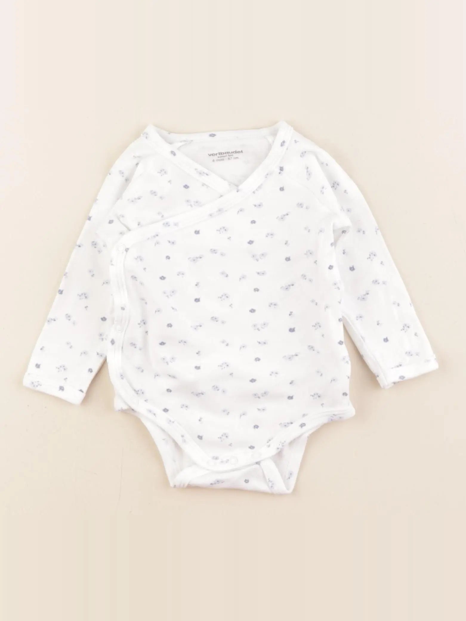 Vertbaudet - body bleu - 6 mois