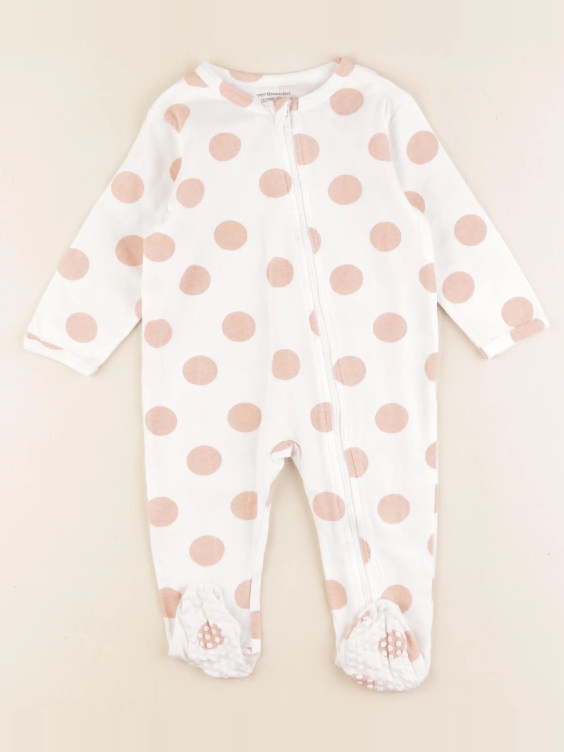 Vertbaudet - pyjama coton rose - 12 mois