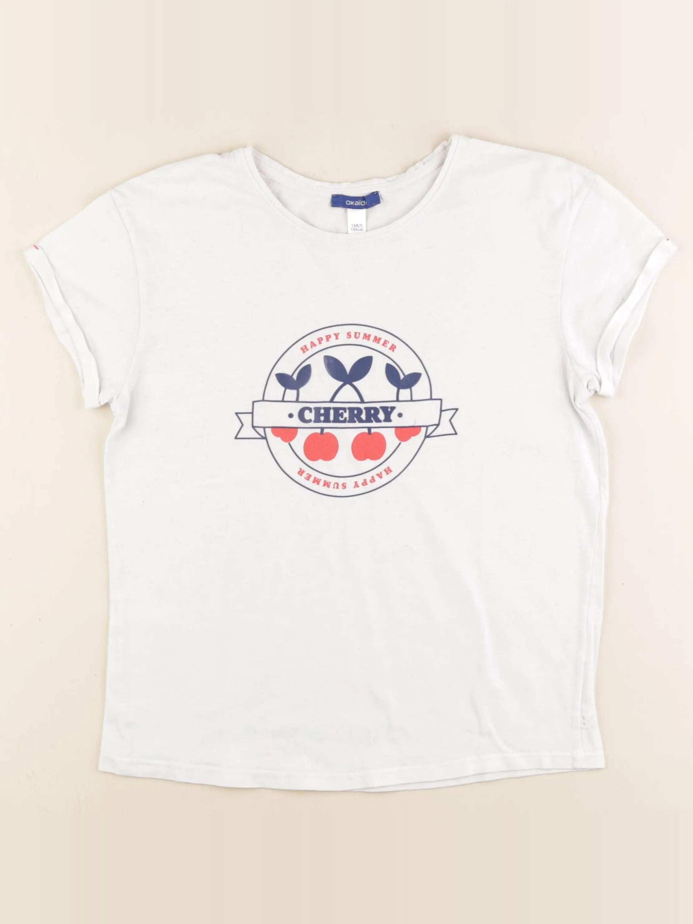 Okaidi - tee-shirt blanc - 14 ans