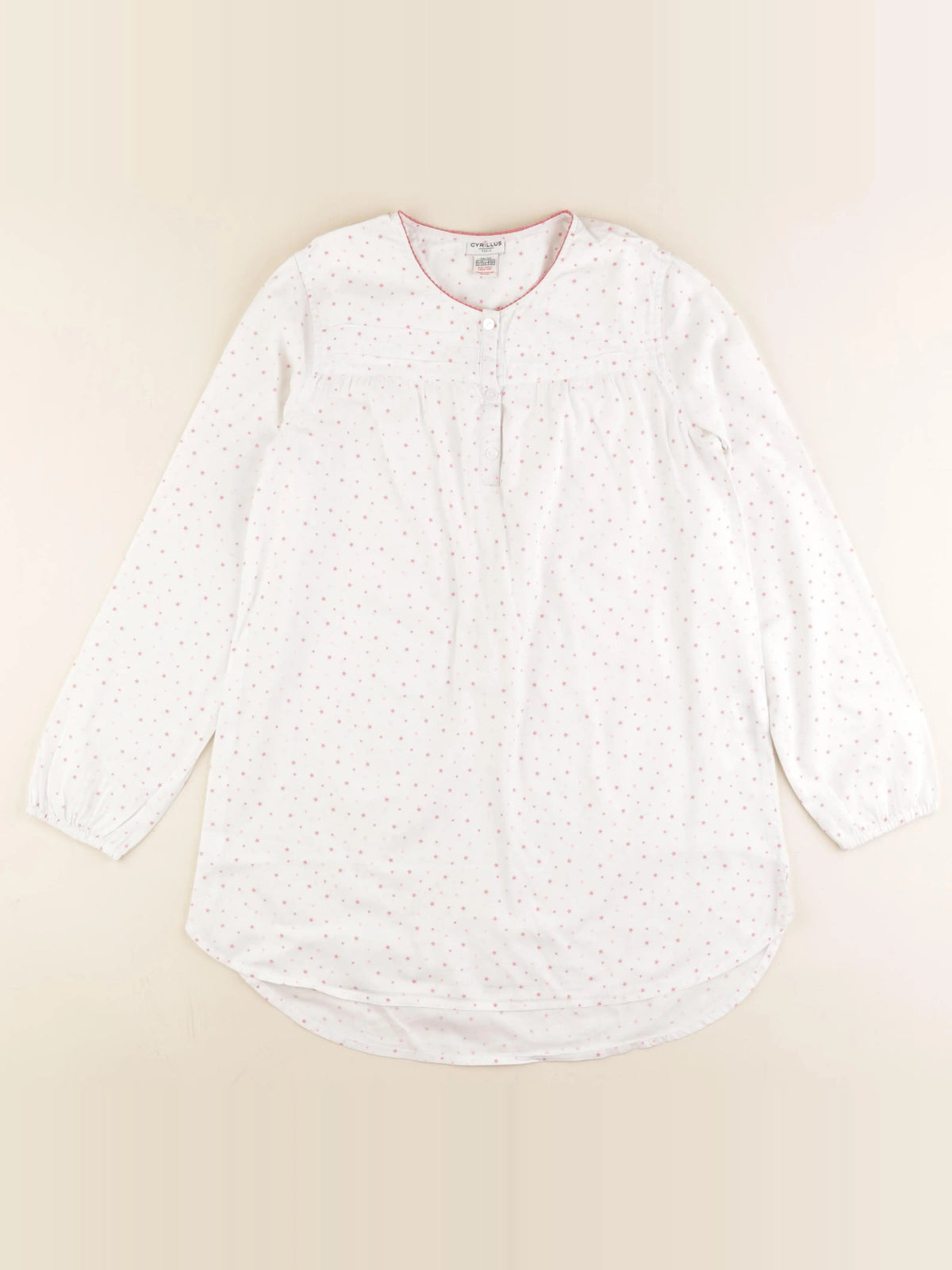 Cyrillus - chemise de nuit coton blanc - 12 ans