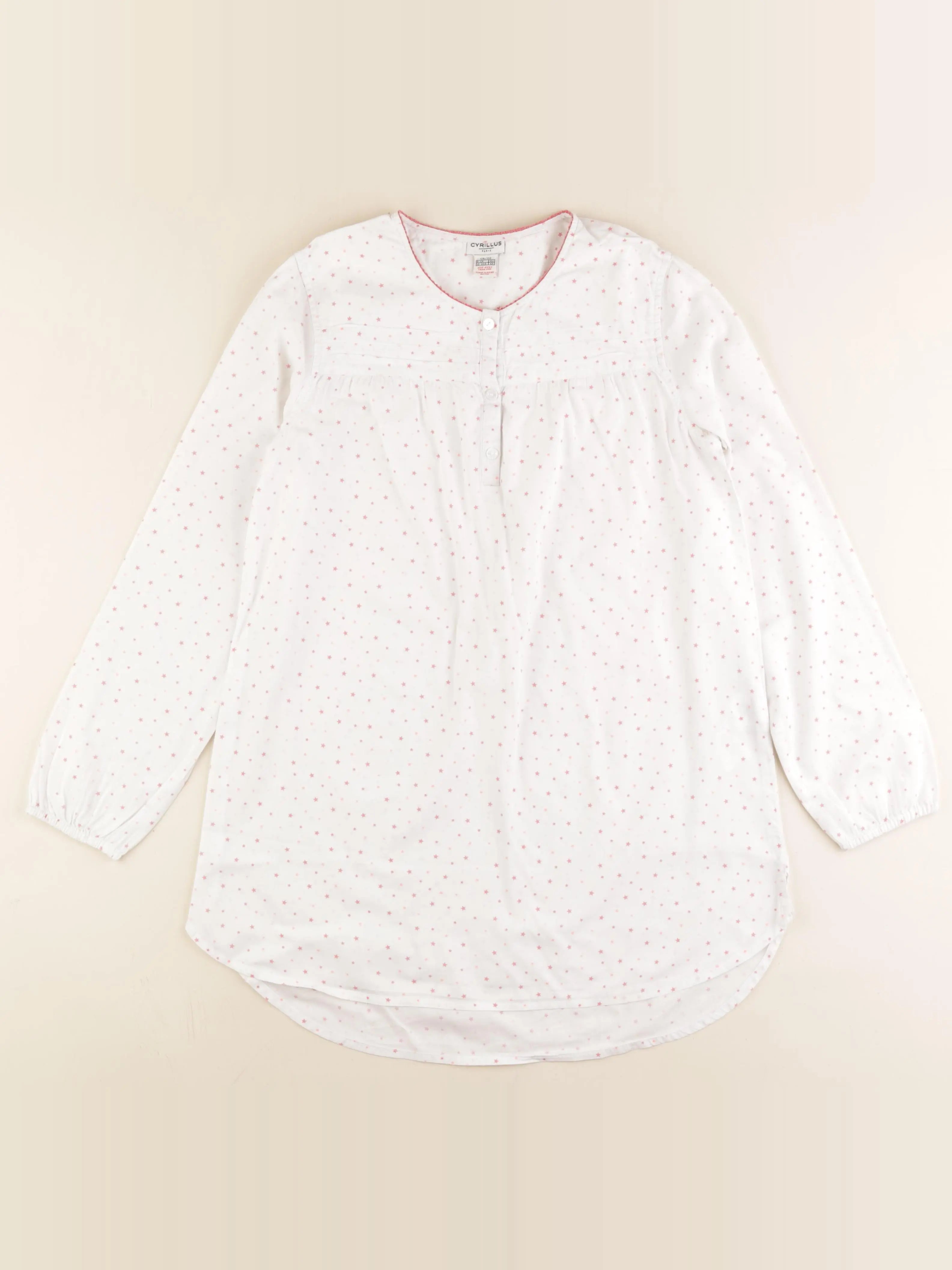 Cyrillus - chemise de nuit coton blanc - 12 ans