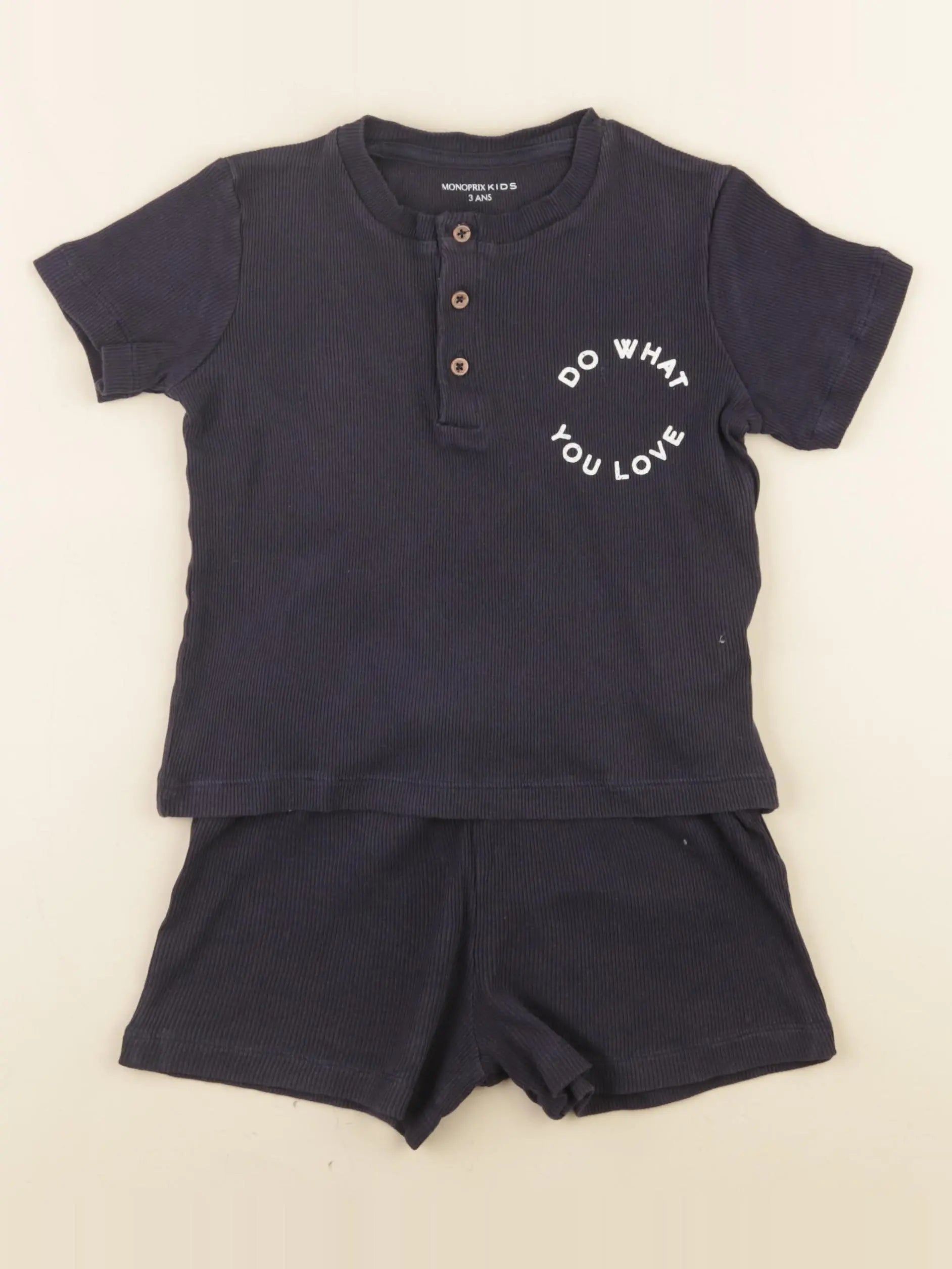 Monoprix - pyjama coton bleu - 3 ans