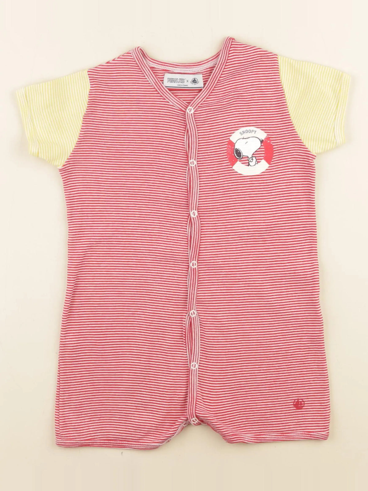 Petit Bateau - pyjama coton rouge - 24 mois