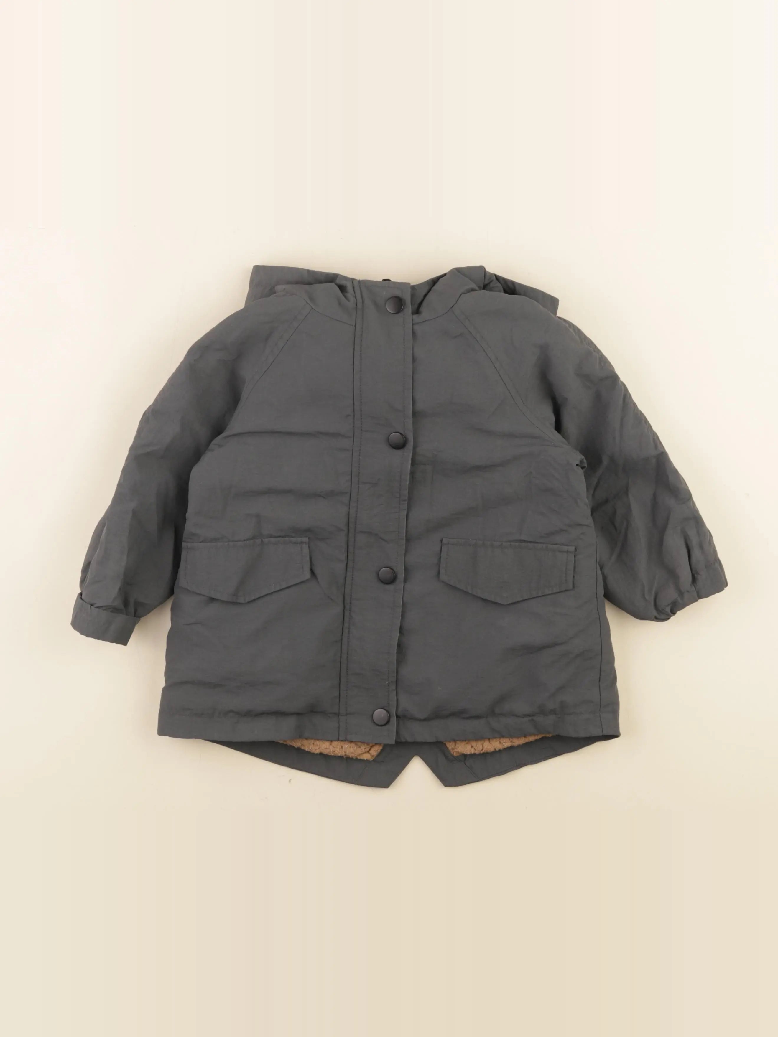 Zara - veste doublé gris - 18/24 mois