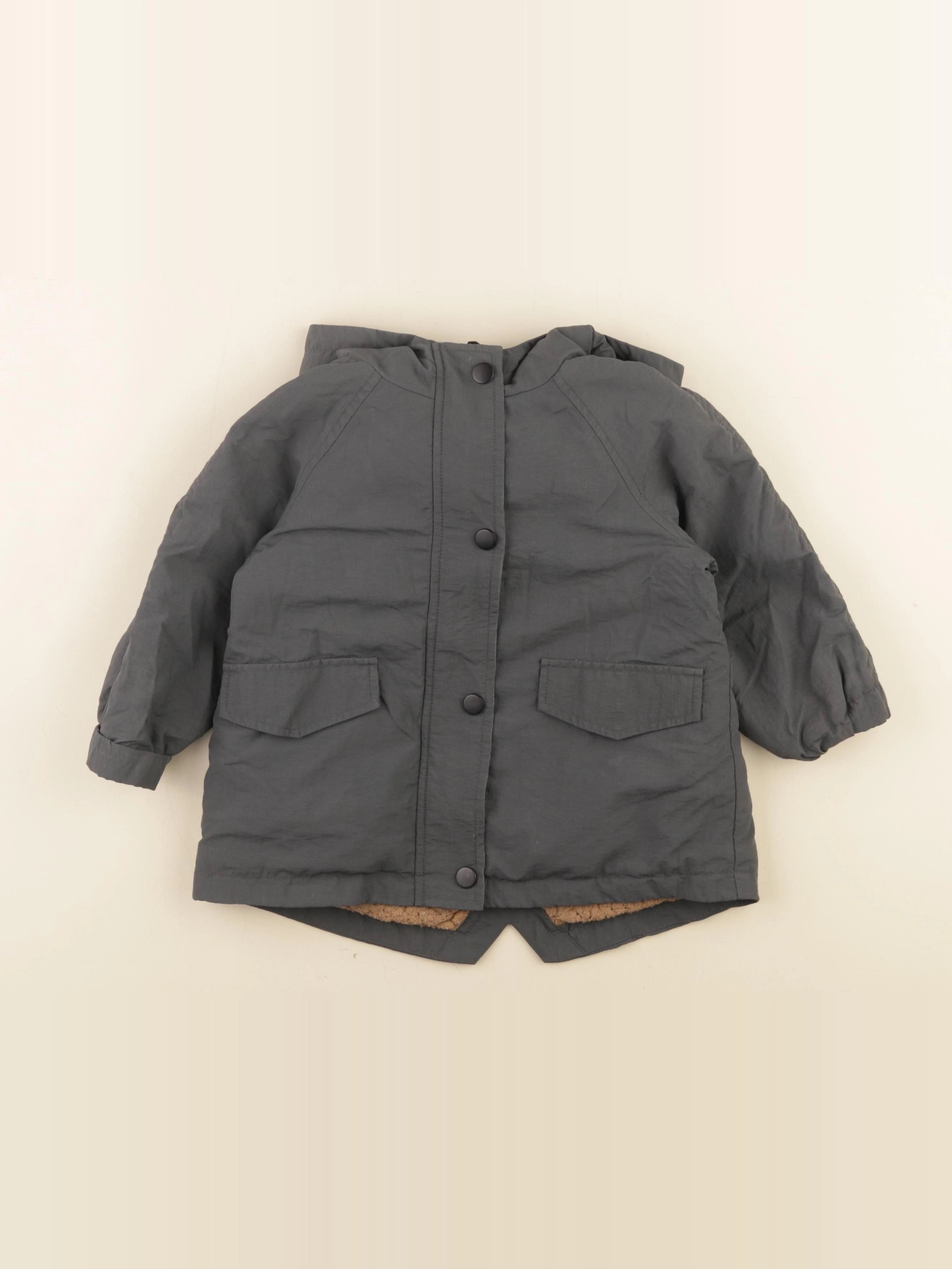 Zara - veste doublé gris - 18/24 mois