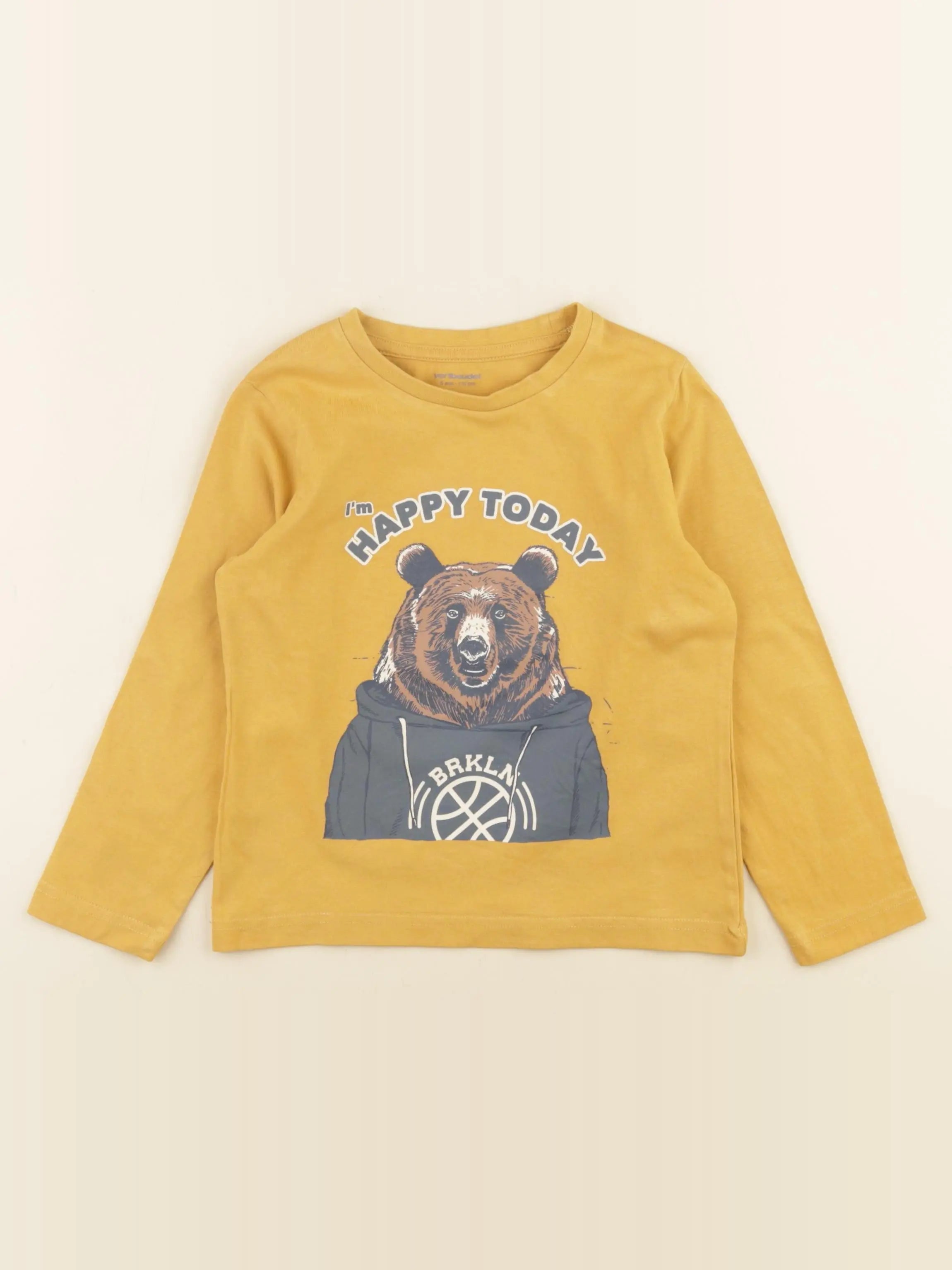 Vertbaudet - tee-shirt jaune - 5 ans