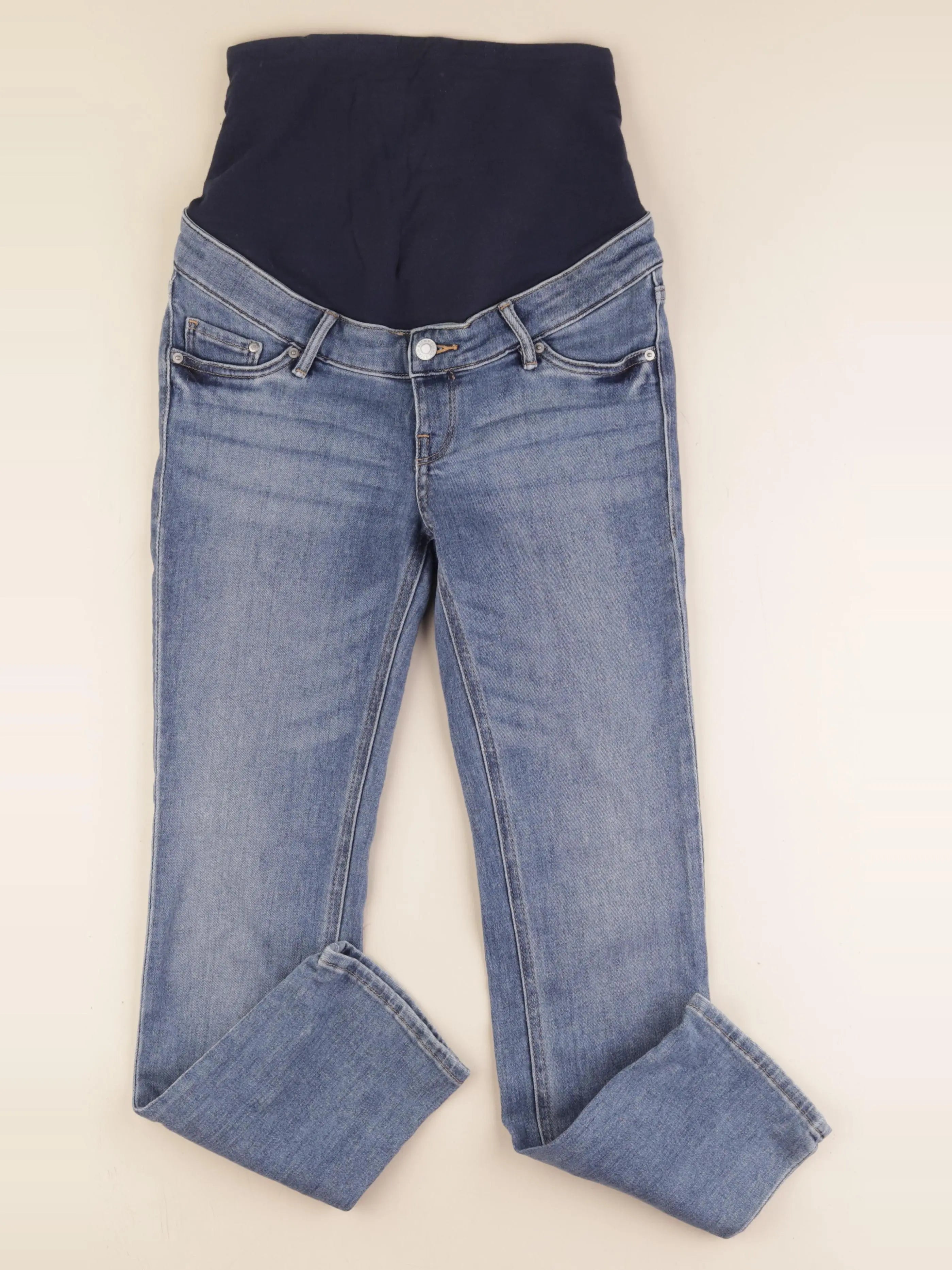 H&M - jean grossesse bleu - xs