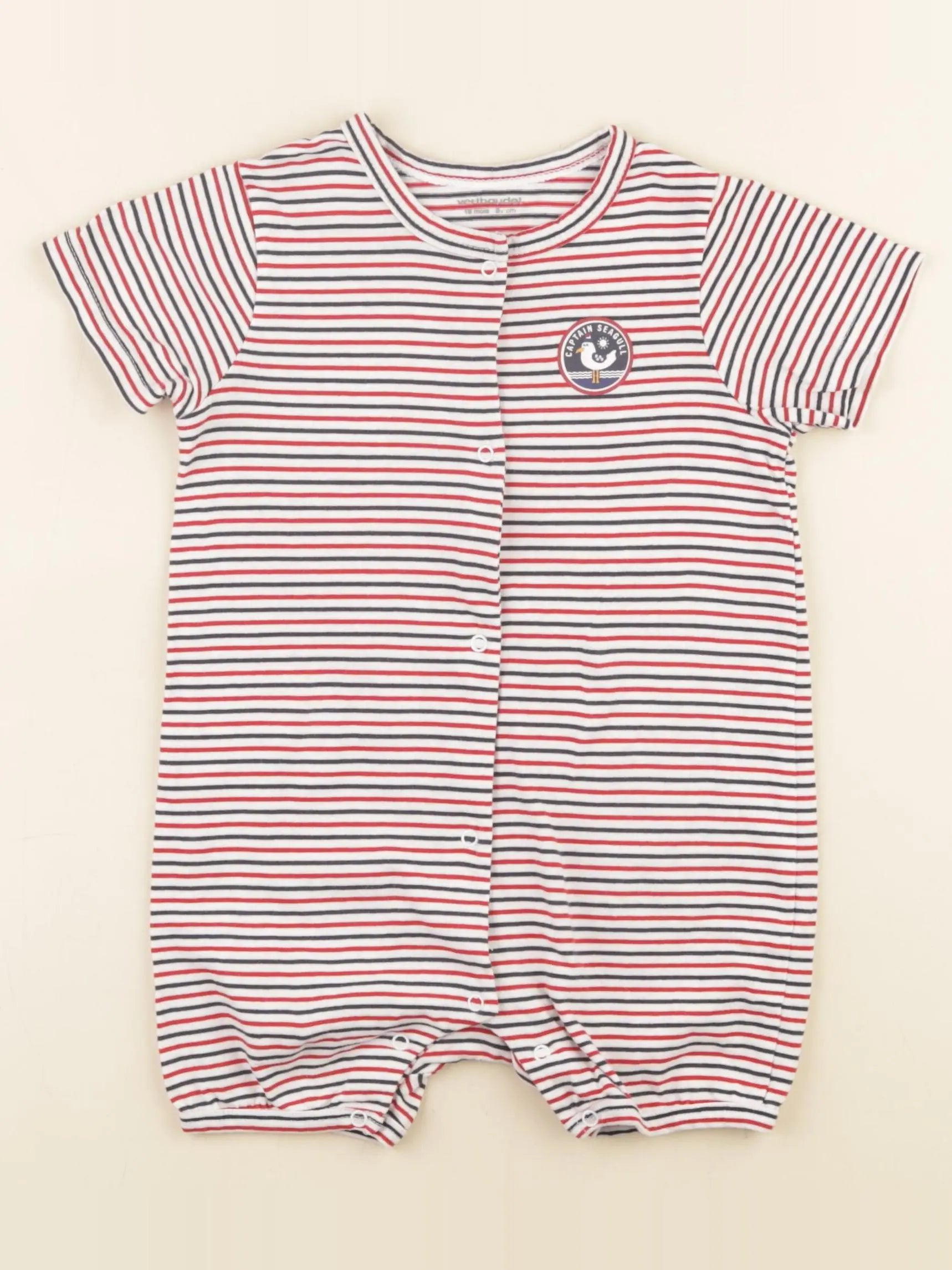 Vertbaudet - pyjama coton rouge - 18 mois