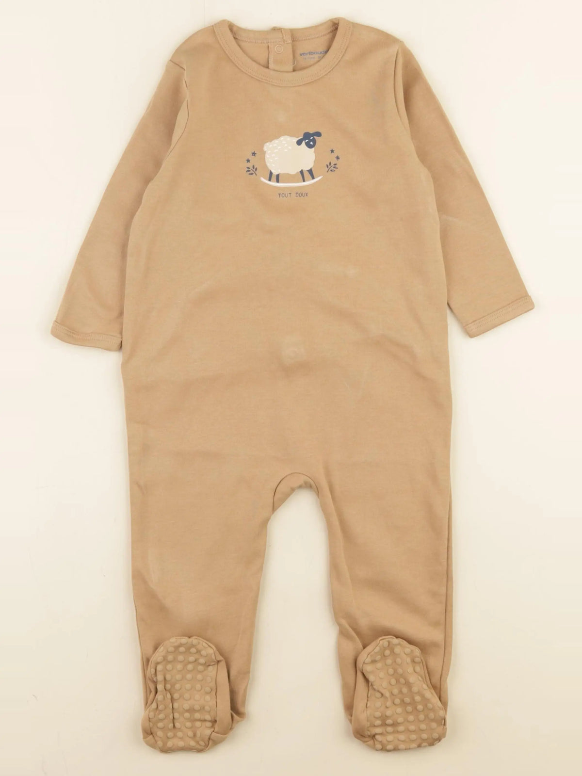 Vertbaudet - pyjama coton marron - 18 mois