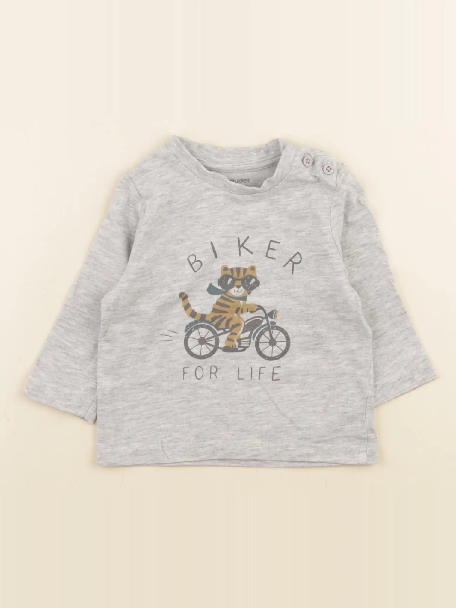 Vertbaudet - tee-shirt gris - 6 mois