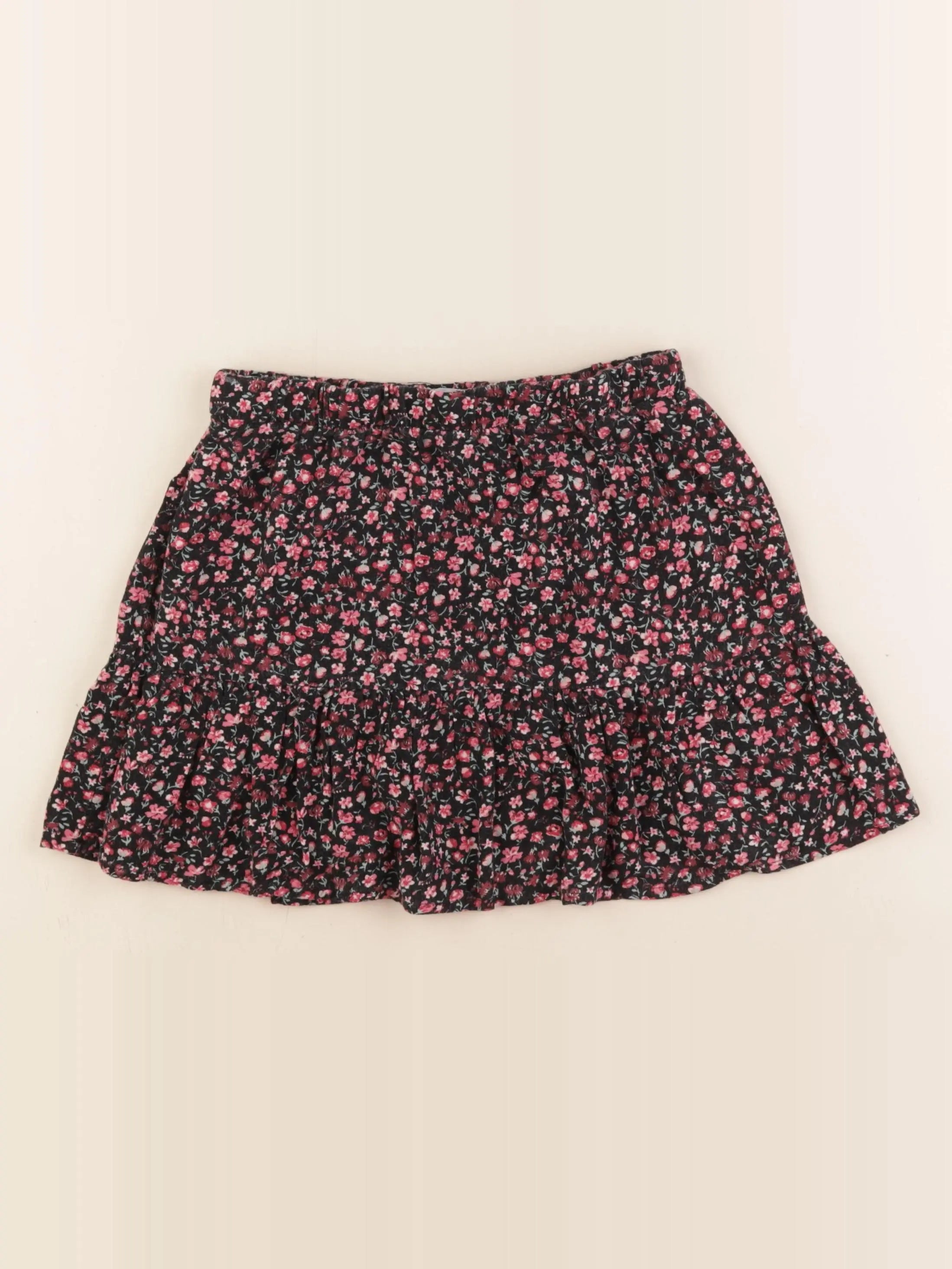 Vertbaudet - jupe noir, rose - 10 ans