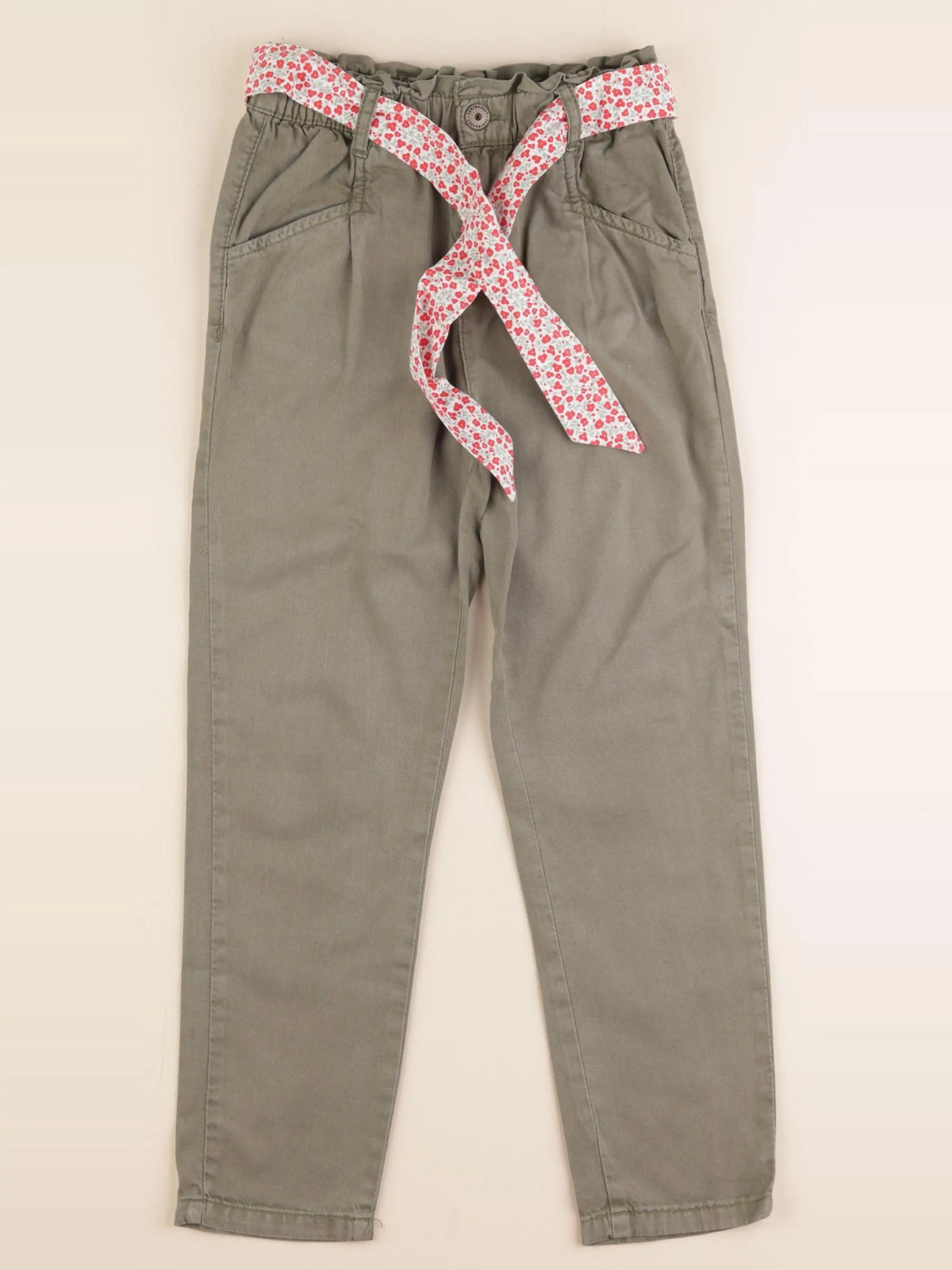 Vertbaudet - pantalon vert - 7 ans