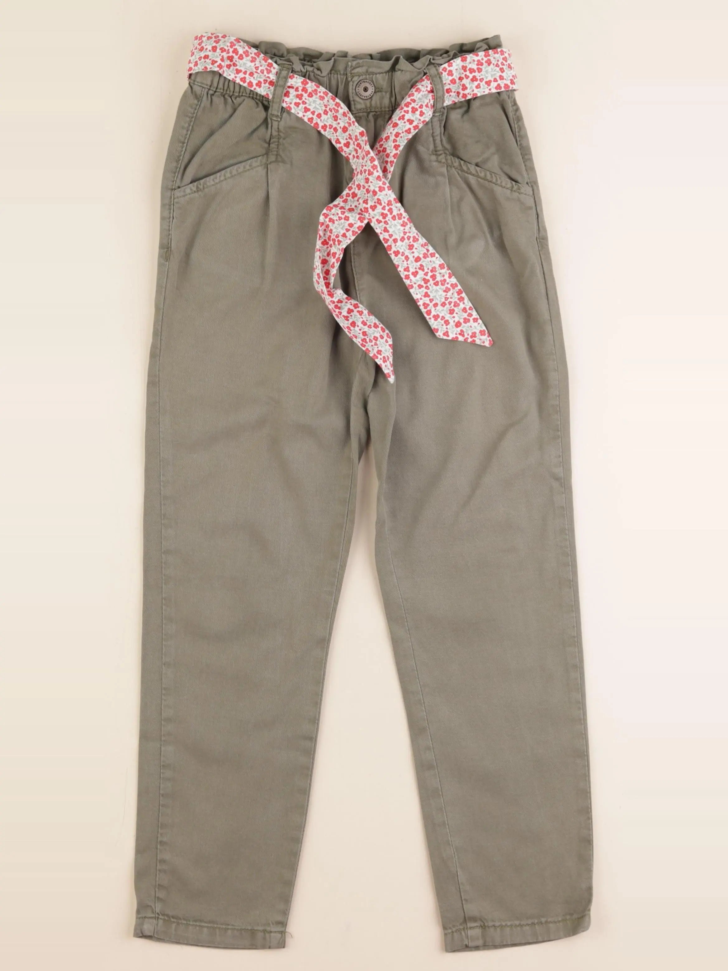 Vertbaudet - pantalon vert - 7 ans