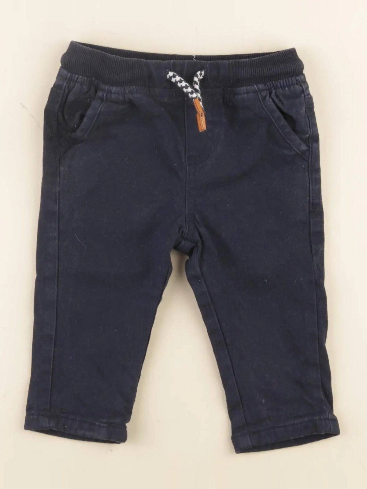 Vertbaudet - pantalon doublé bleu - 9 mois