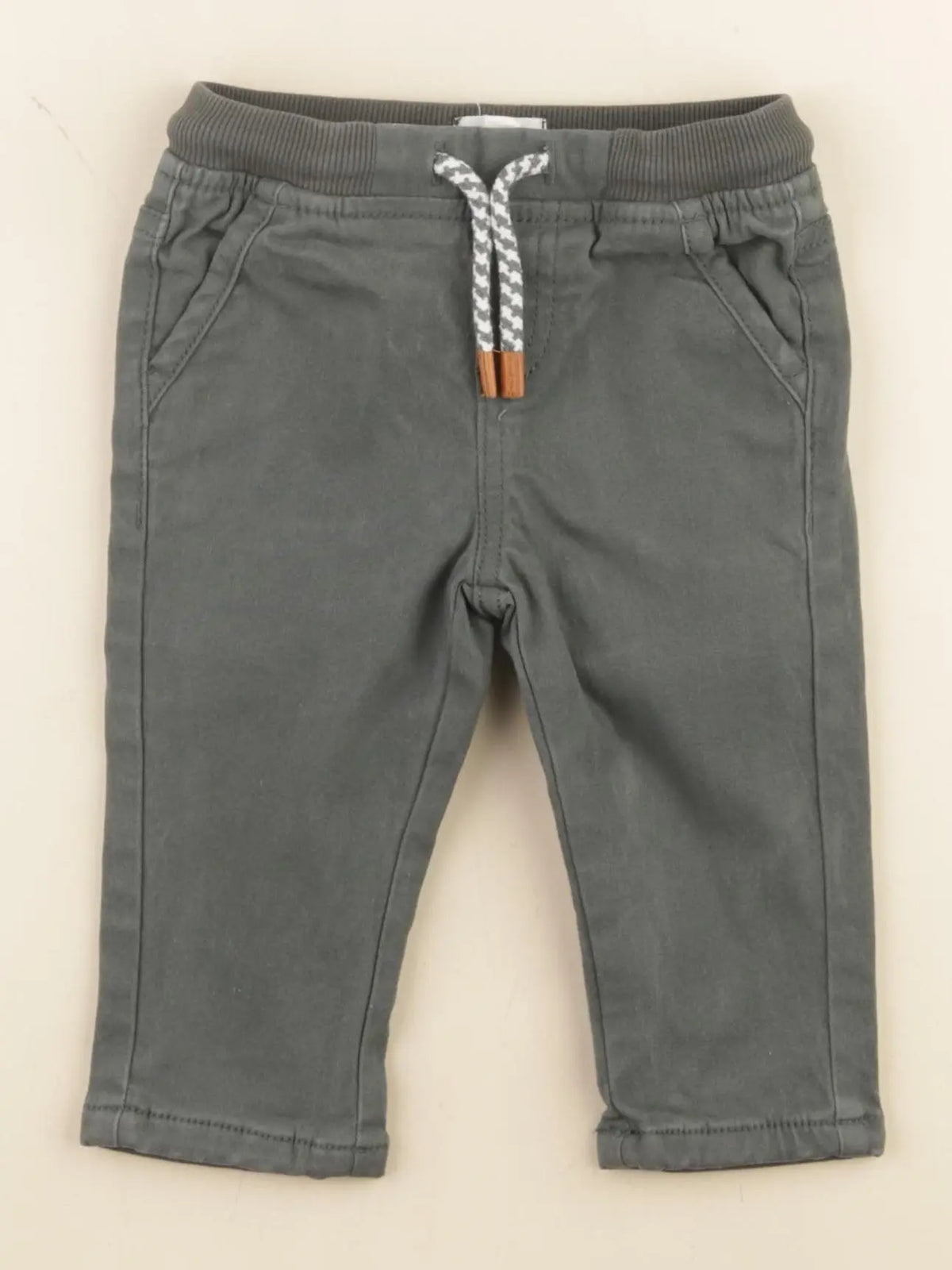 Vertbaudet - pantalon doublé vert - 9 mois