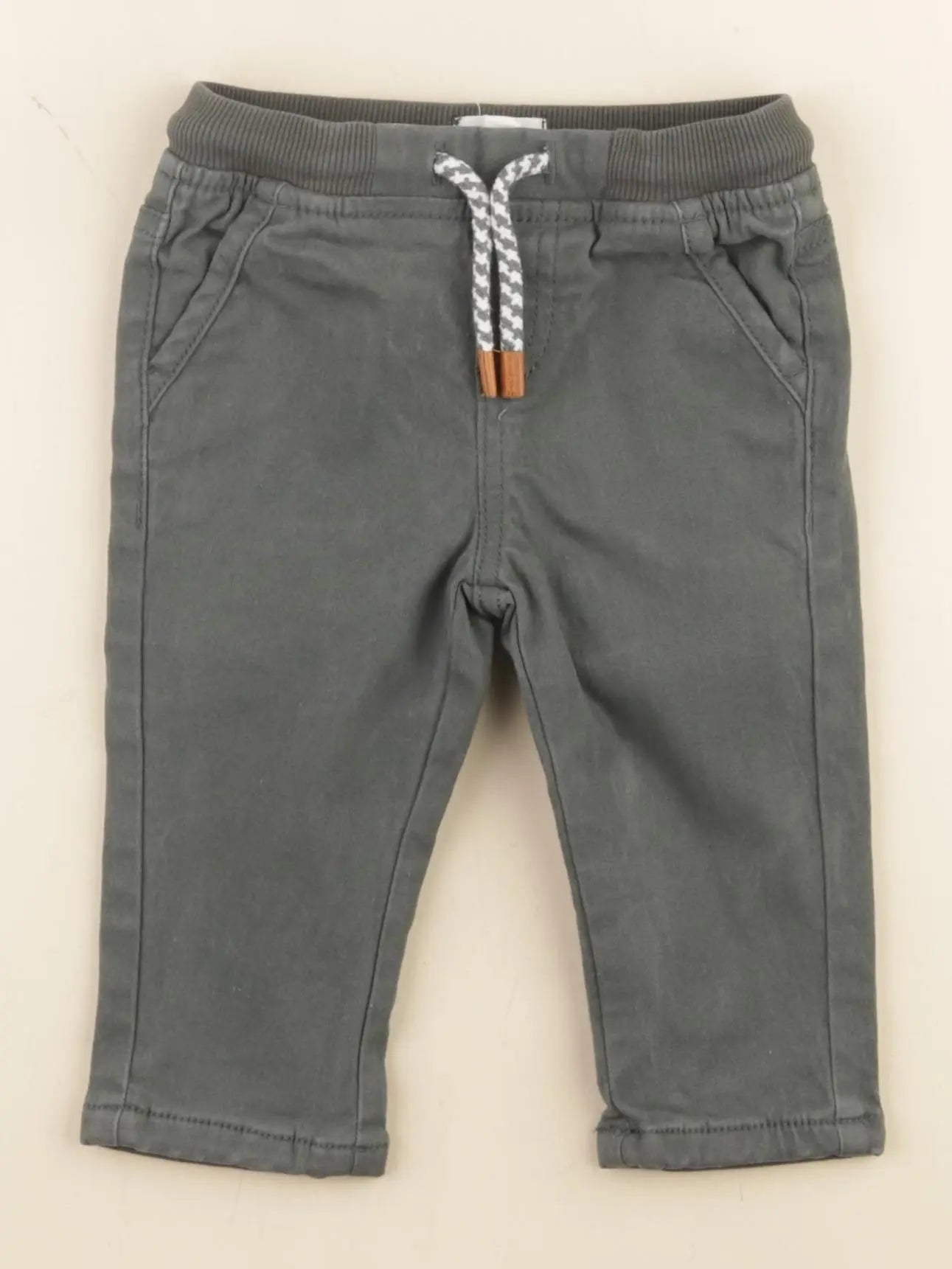 Vertbaudet - pantalon doublé vert - 9 mois