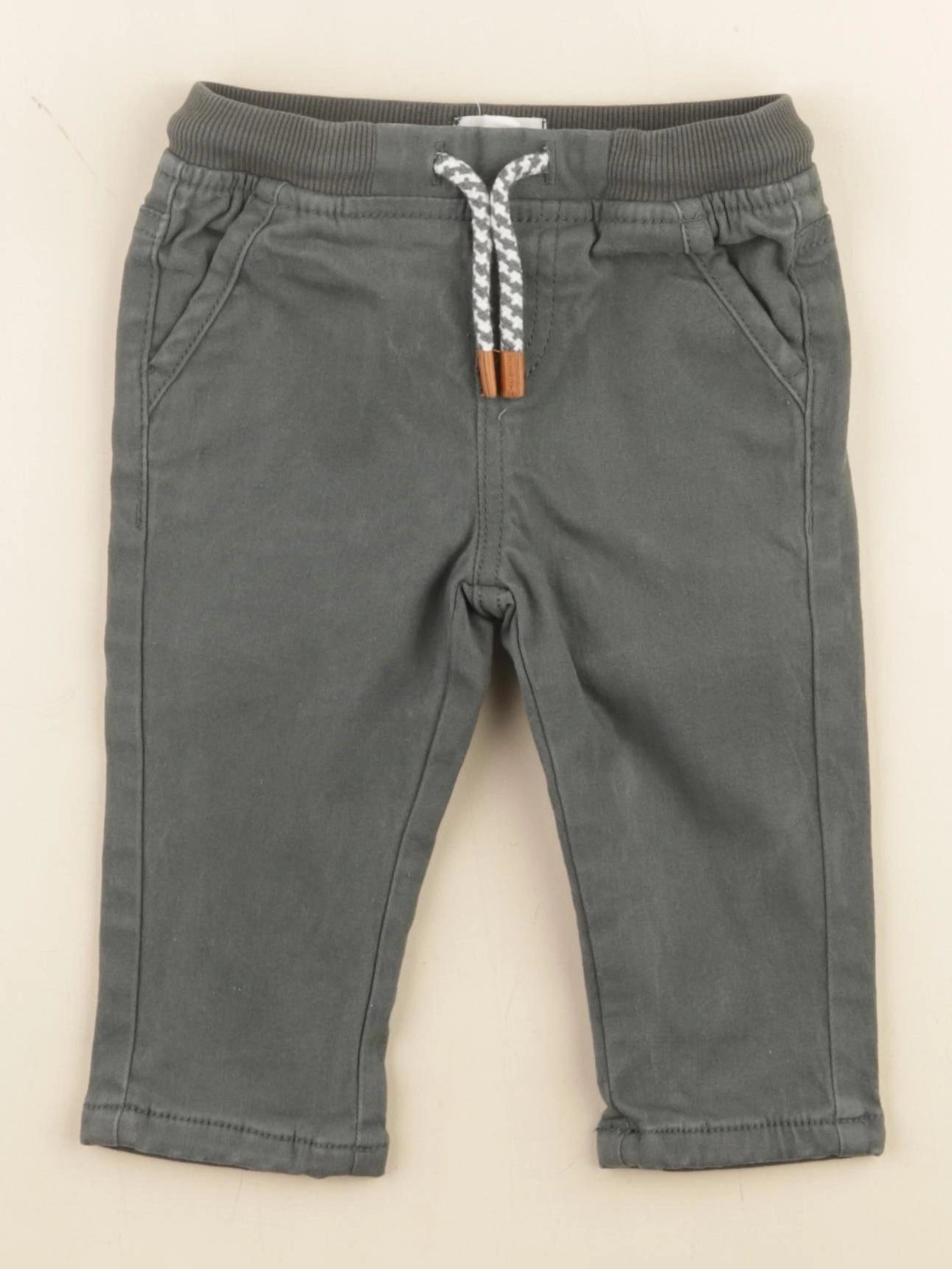 Vertbaudet - pantalon doublé vert - 9 mois