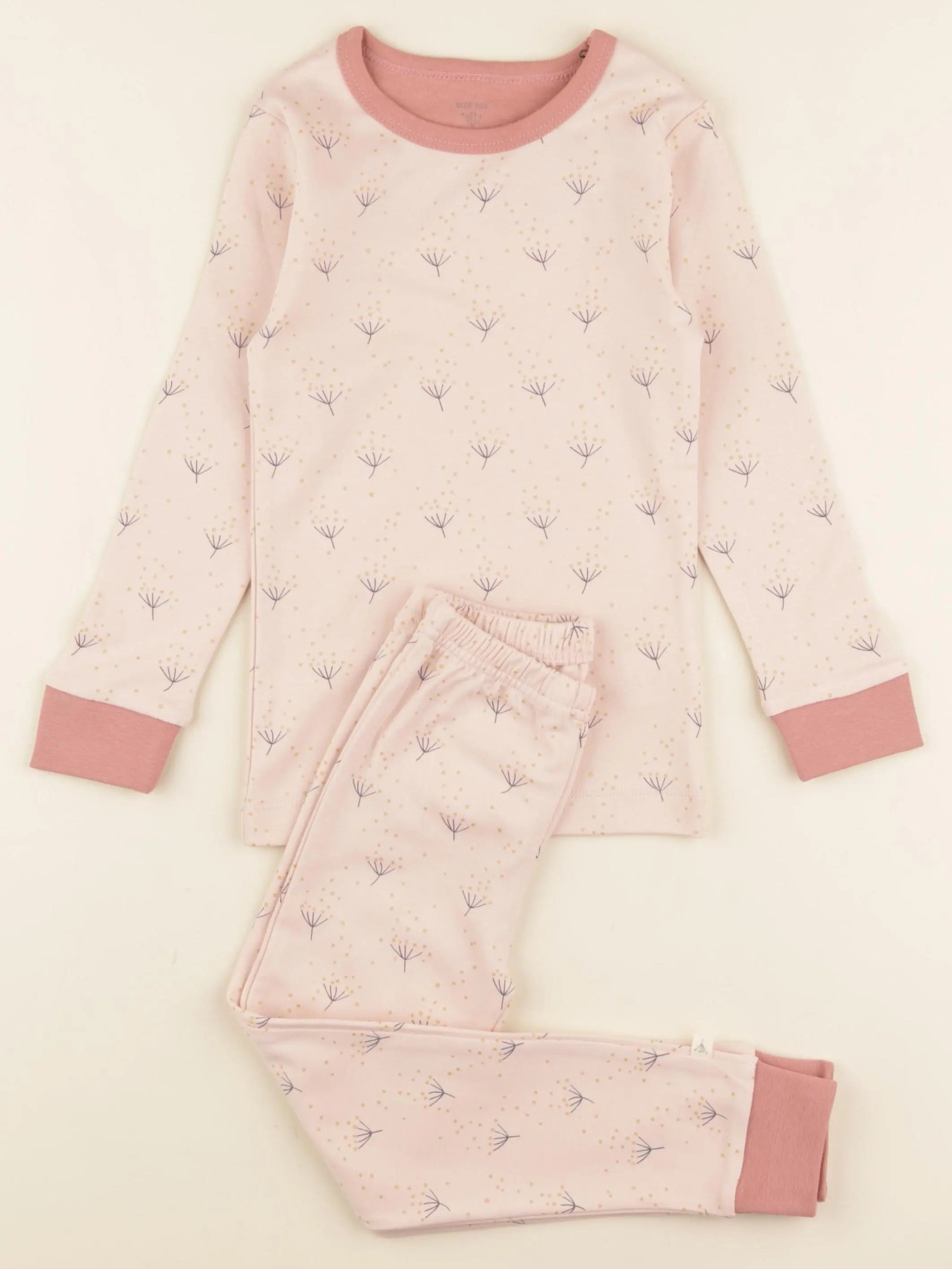 Pyjama 2 pièces Fleurs rose