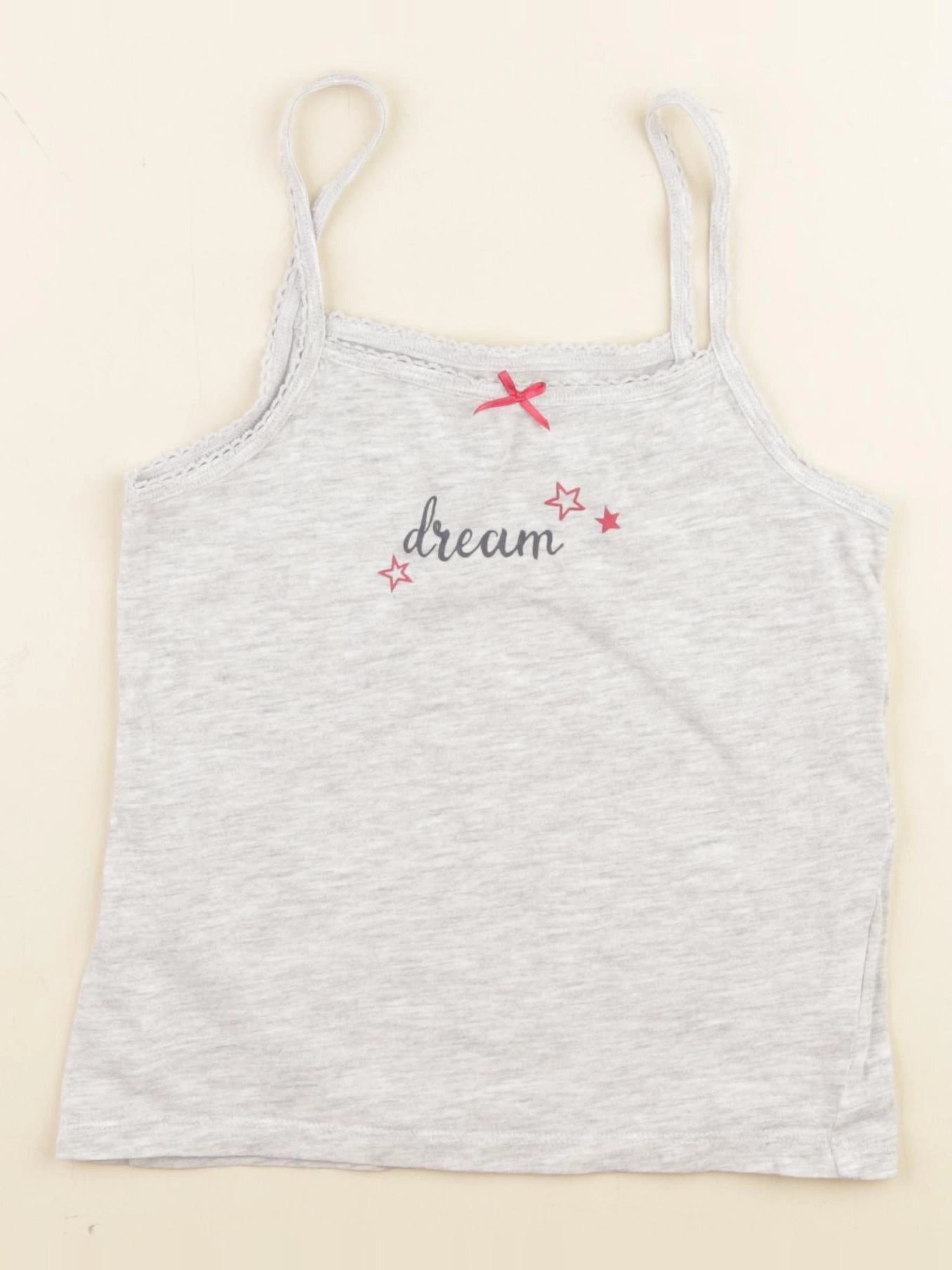 Vertbaudet - maillot de corps gris, rose - 6 ans