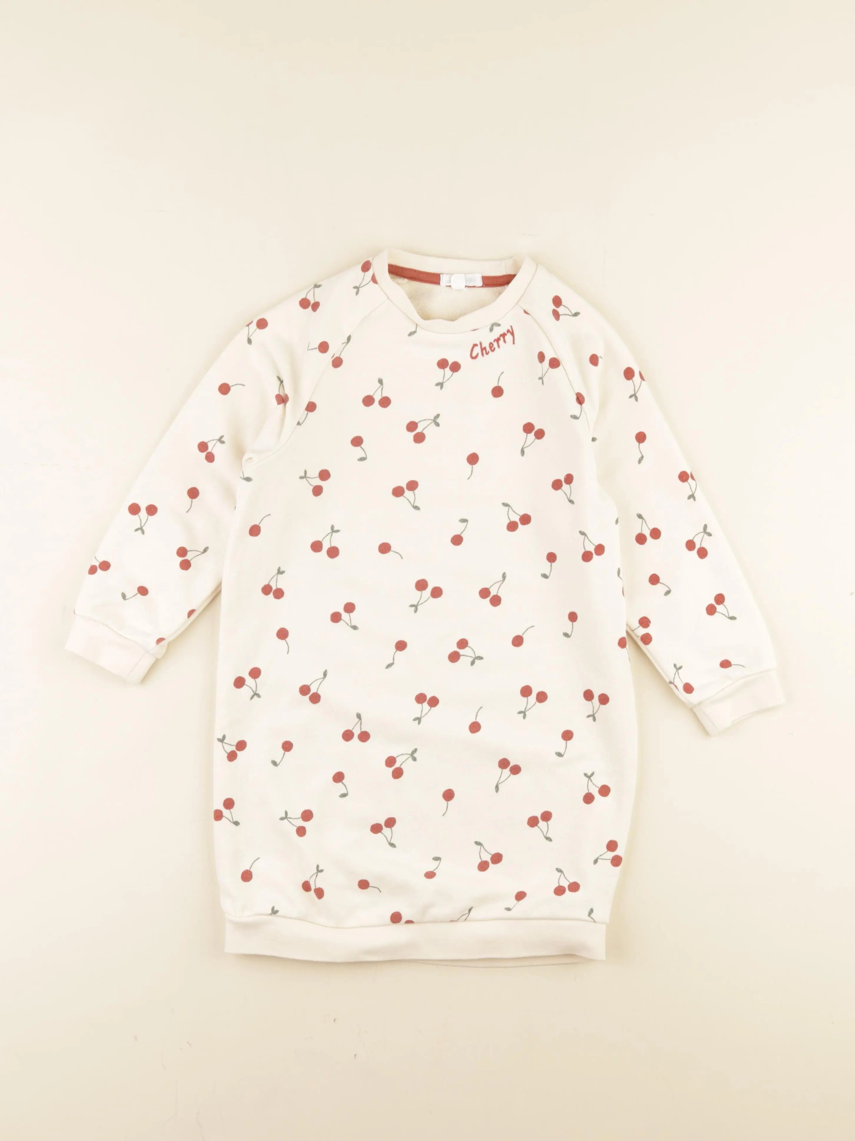 Vertbaudet - robe beige, rouge - 6 ans