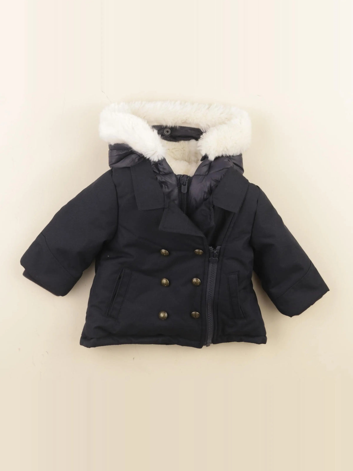 IKKS - parka bleu - 6 mois