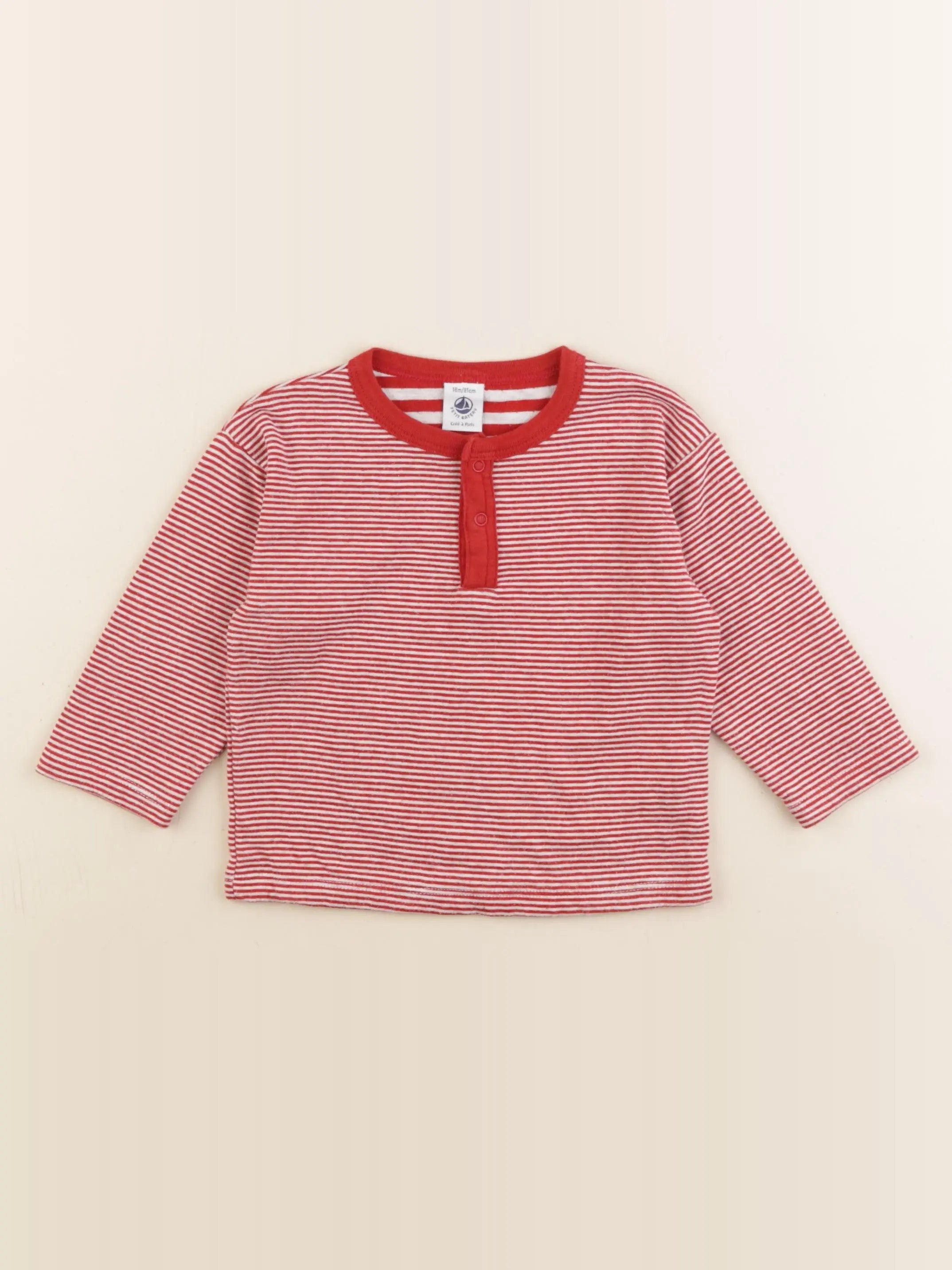 Petit Bateau - maillot de corps rouge - 18 mois