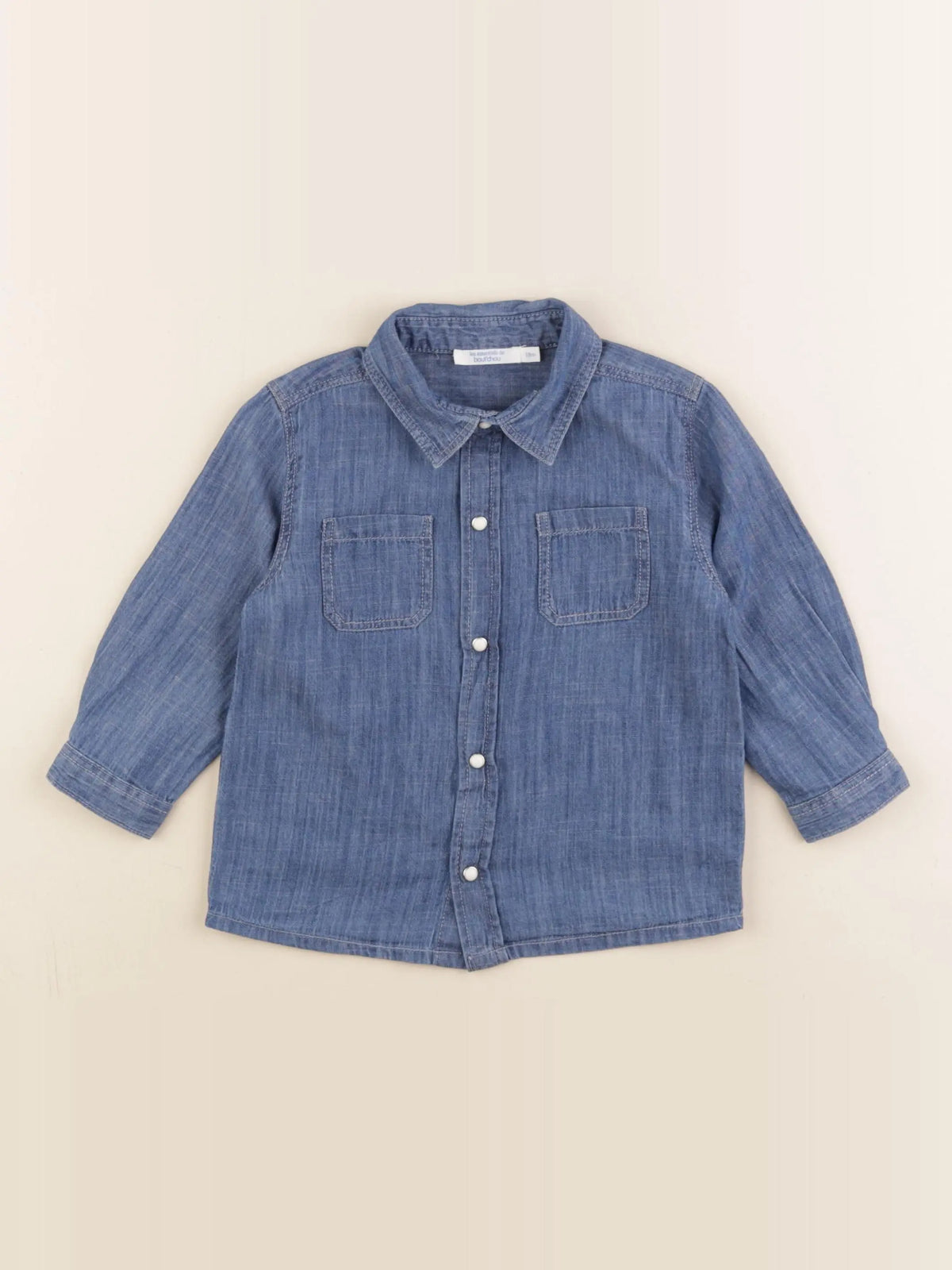 Boutchou - chemise bleu - 18 mois