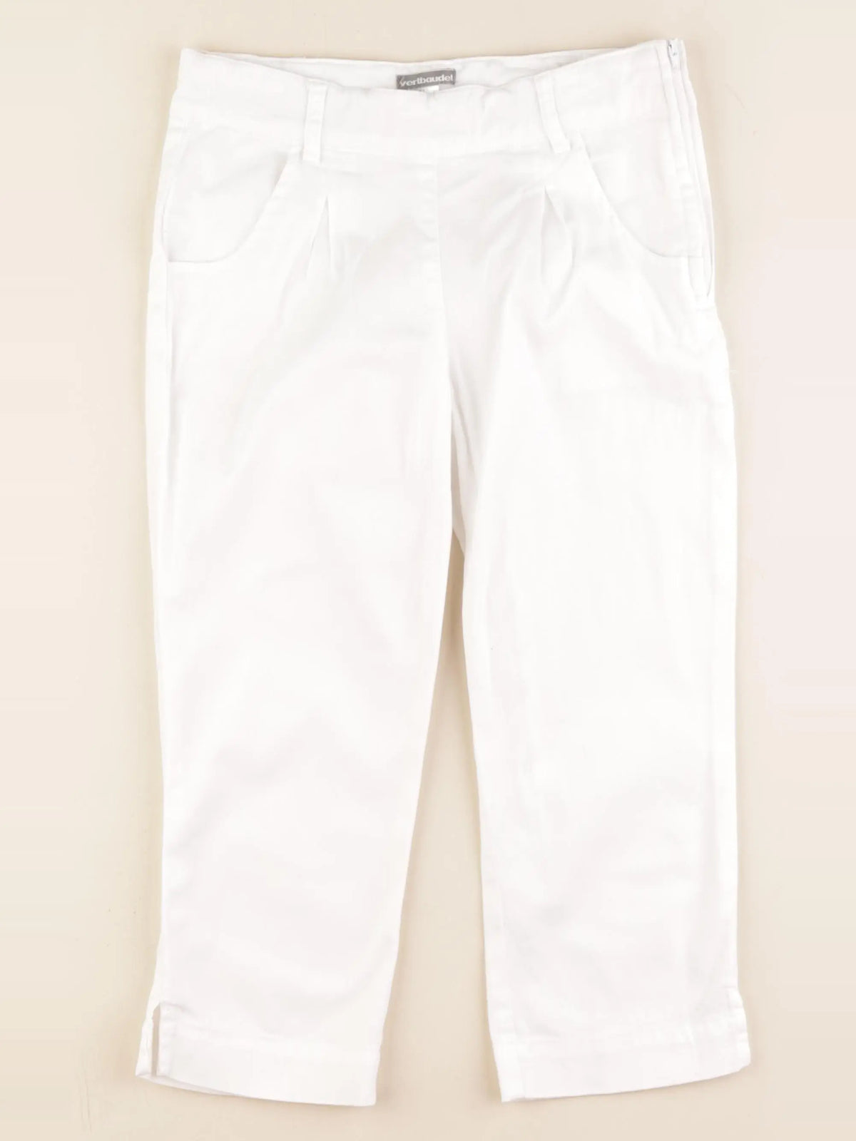 Vertbaudet - pantalon blanc - 9 ans