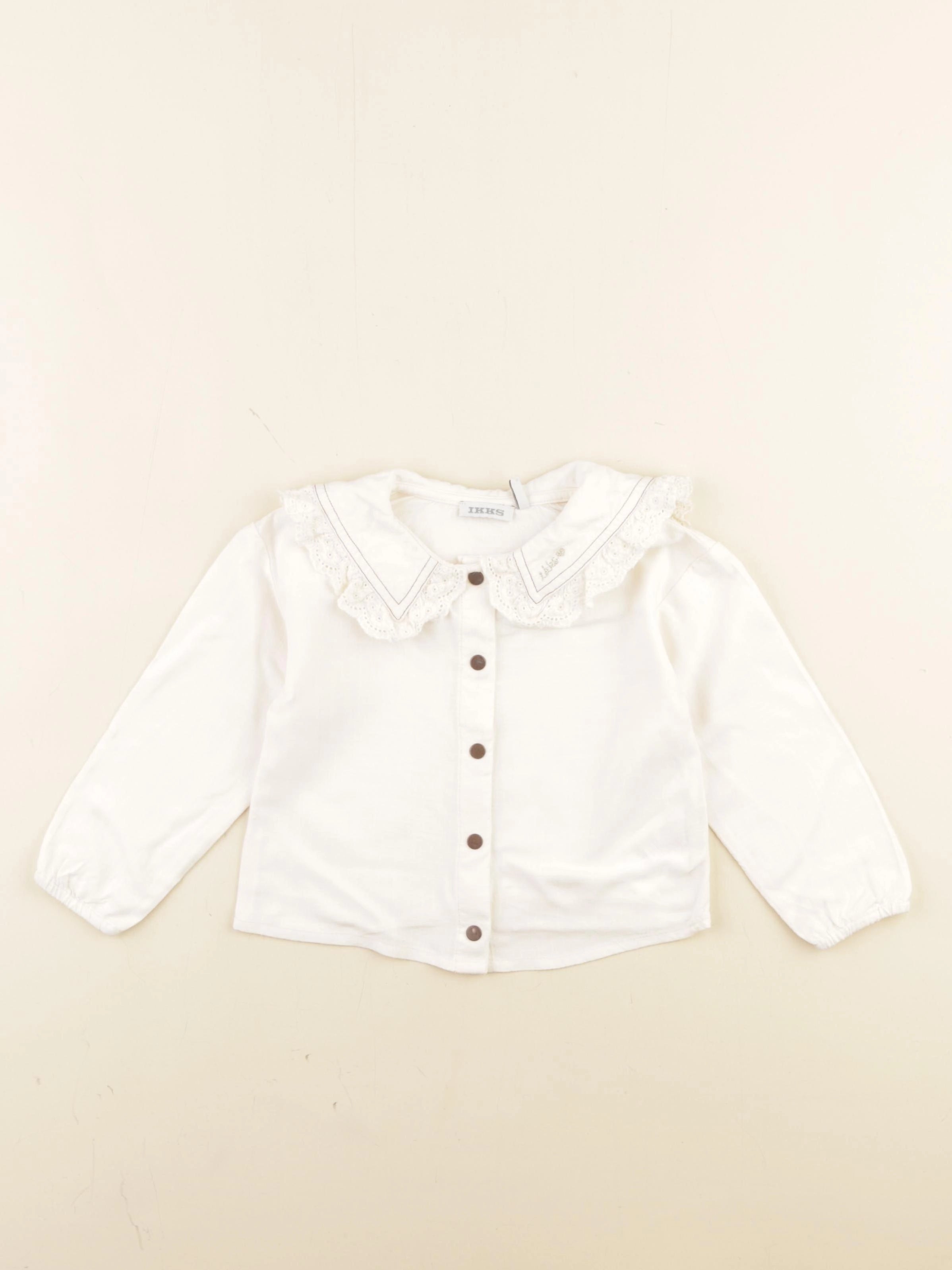 IKKS - blouse beige, blanc - 18 mois