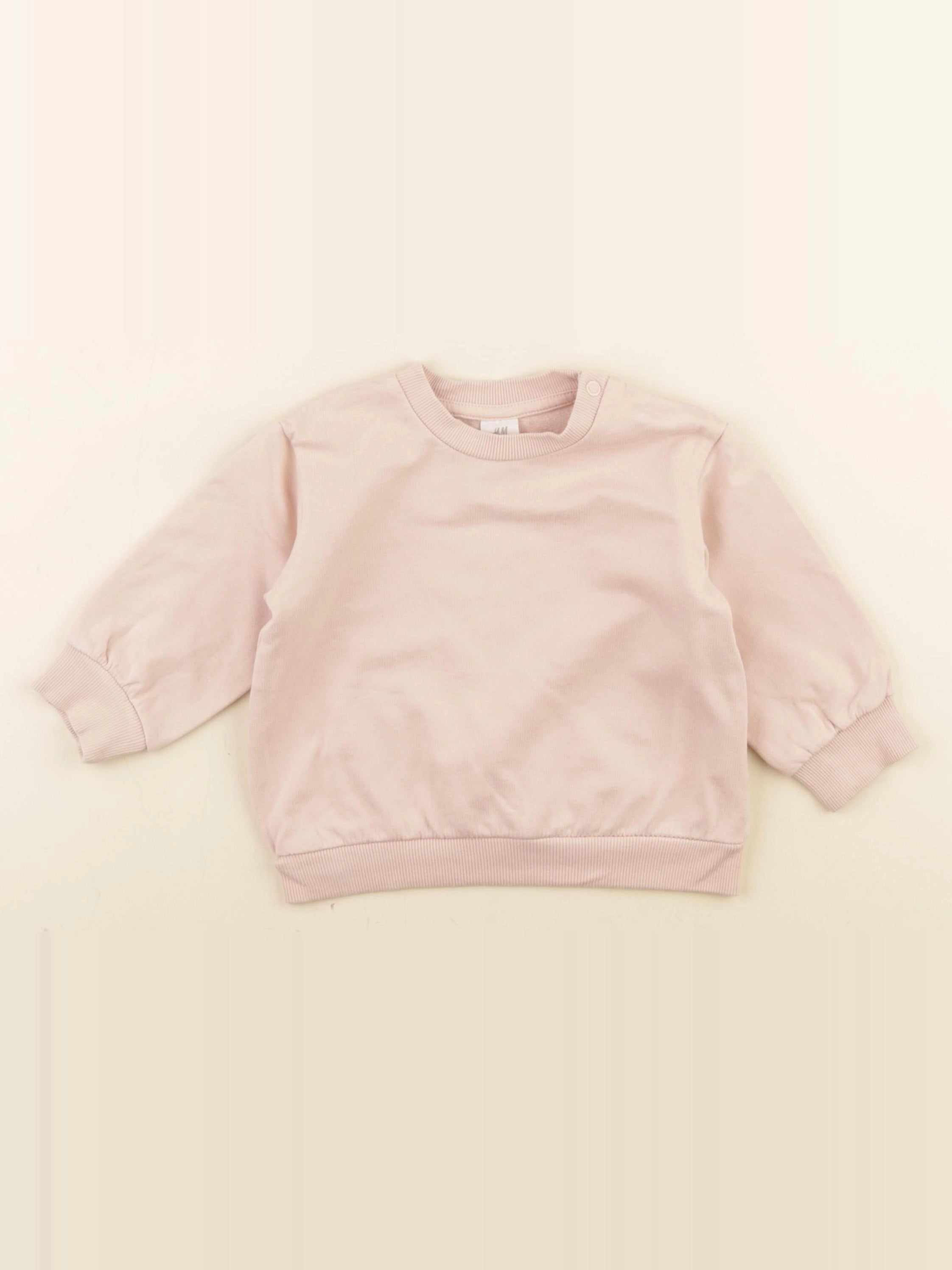 H&M - sweat rose - 9 mois