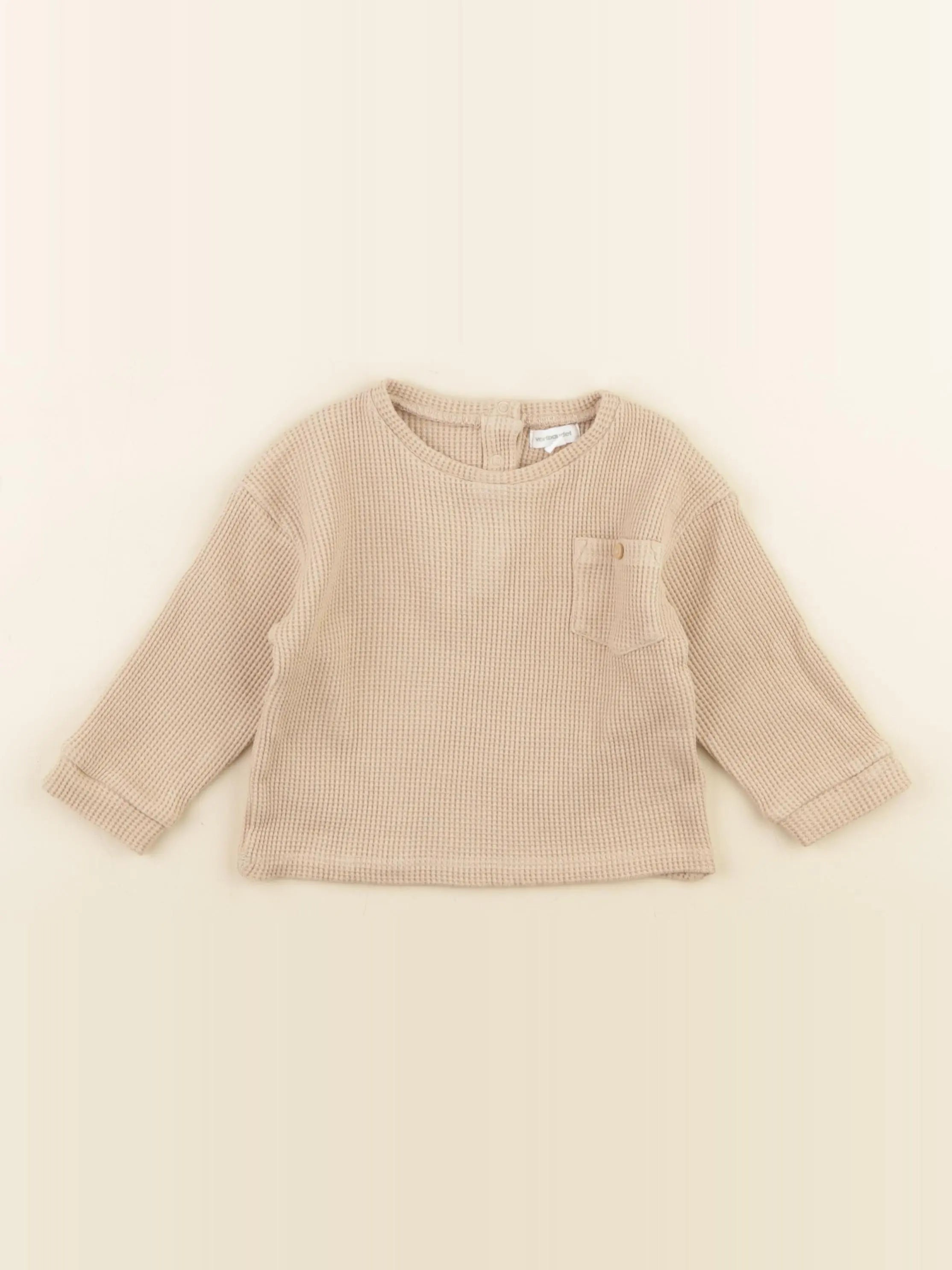 Vertbaudet - tee-shirt beige - 18 mois