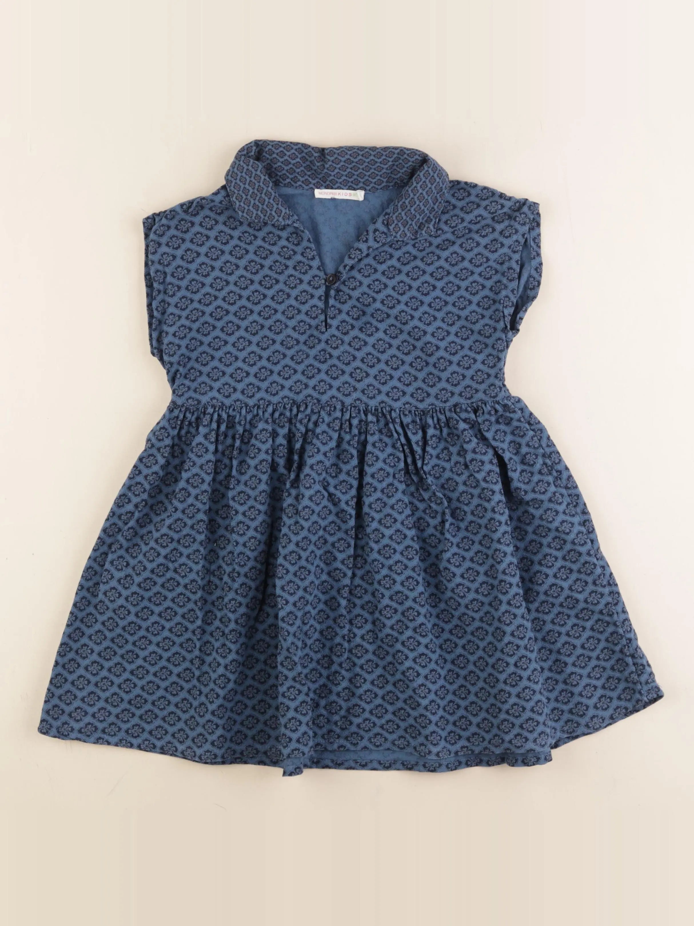 Monoprix - robe bleu - 4 ans