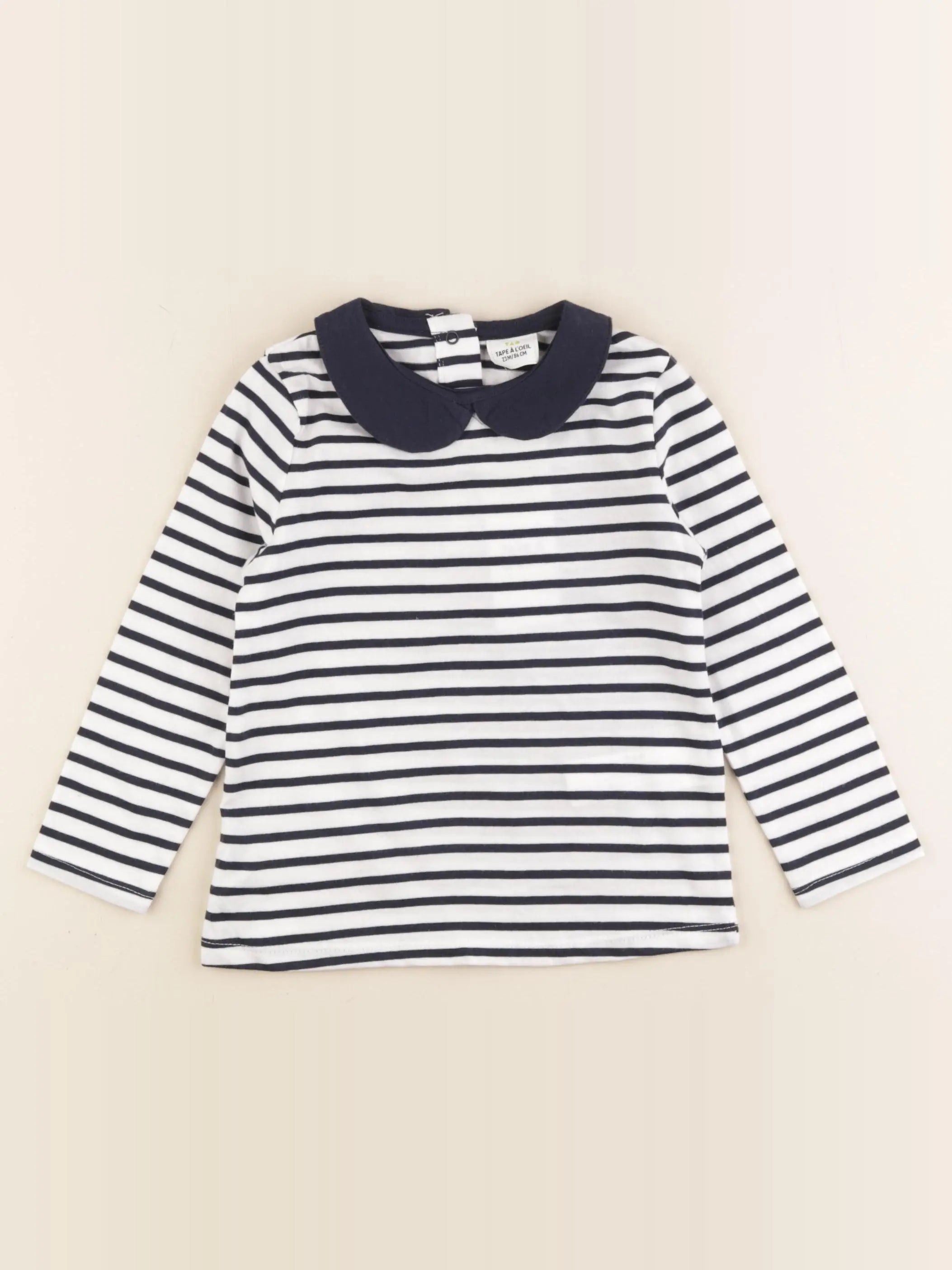 Tape à l'oeil - tee-shirt bleu, blanc - 24 mois