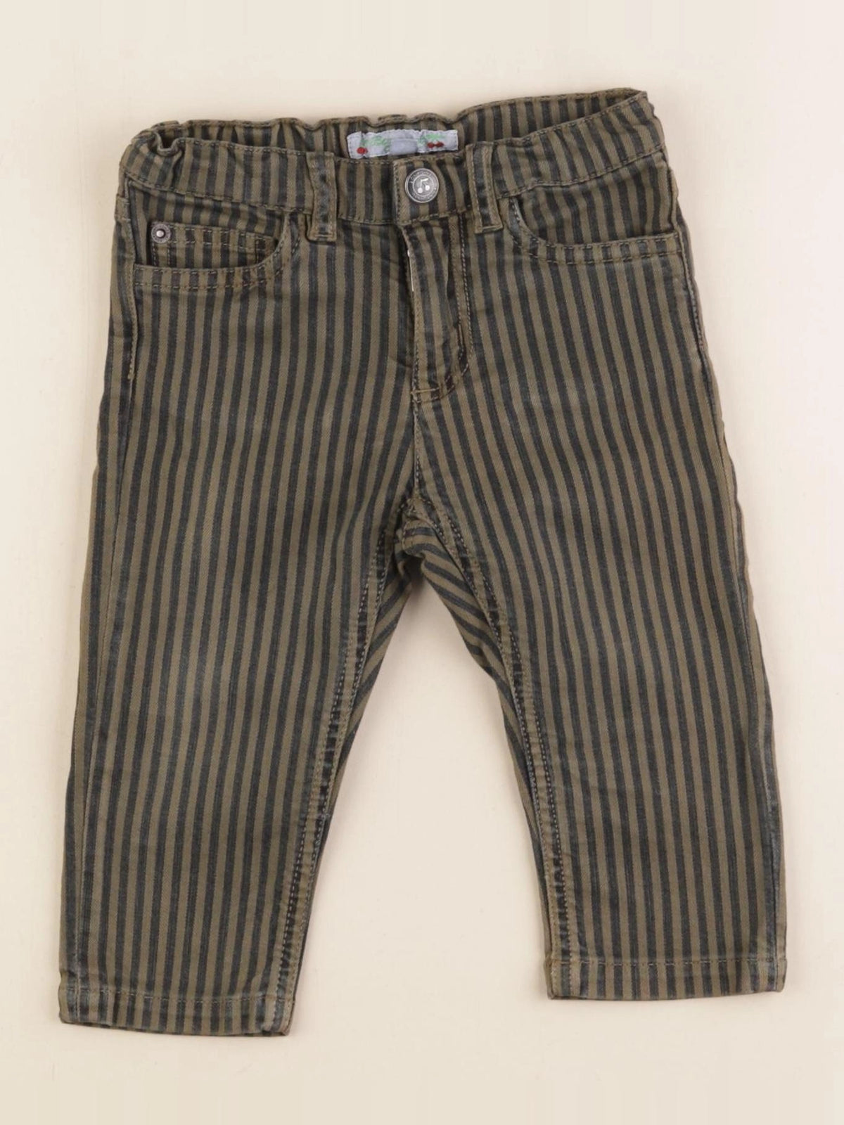 Bonpoint - pantalon noir, vert - 12 mois