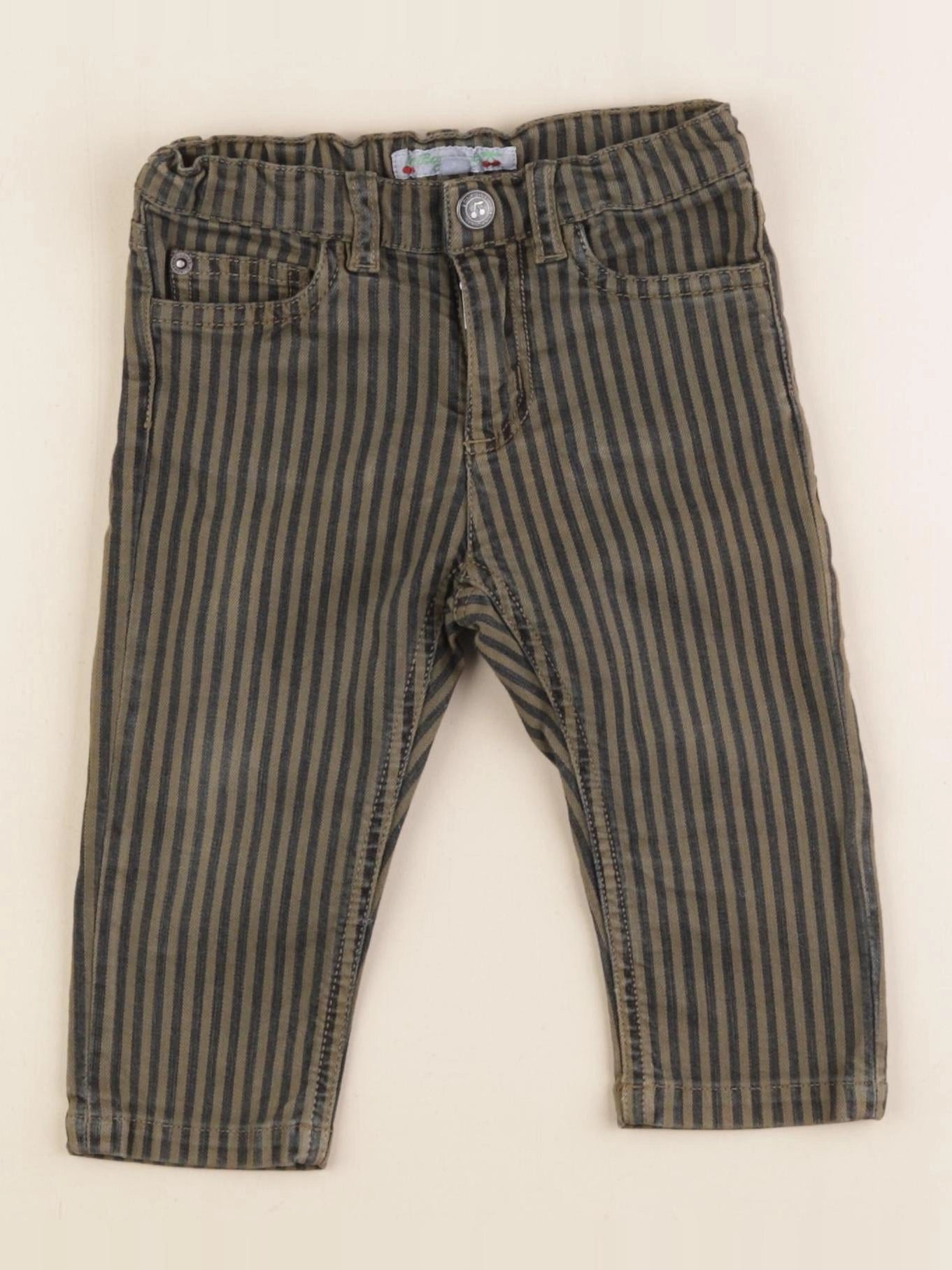 Bonpoint - pantalon noir, vert - 12 mois