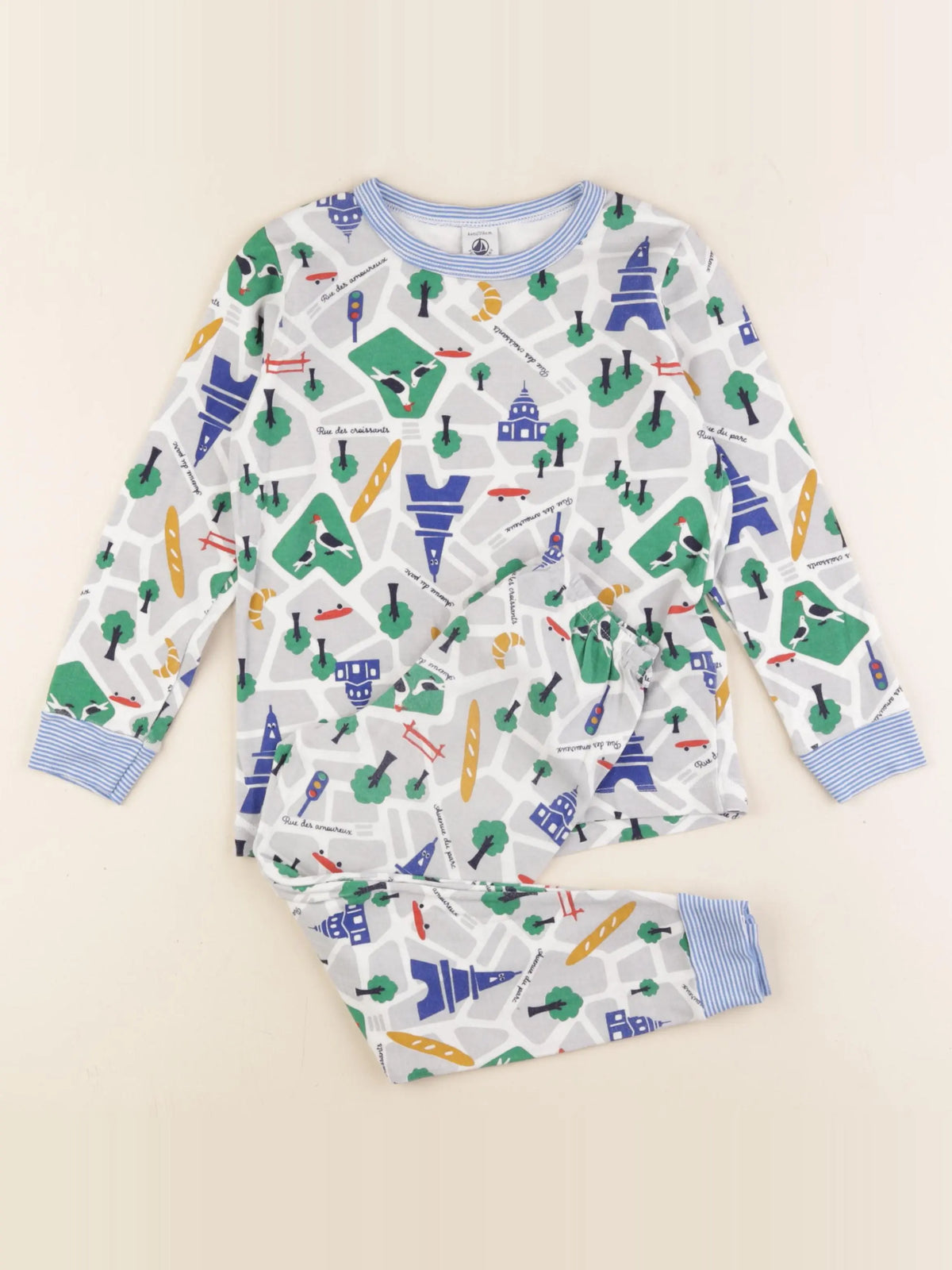 Petit Bateau - pyjama coton multicolore - 6 ans