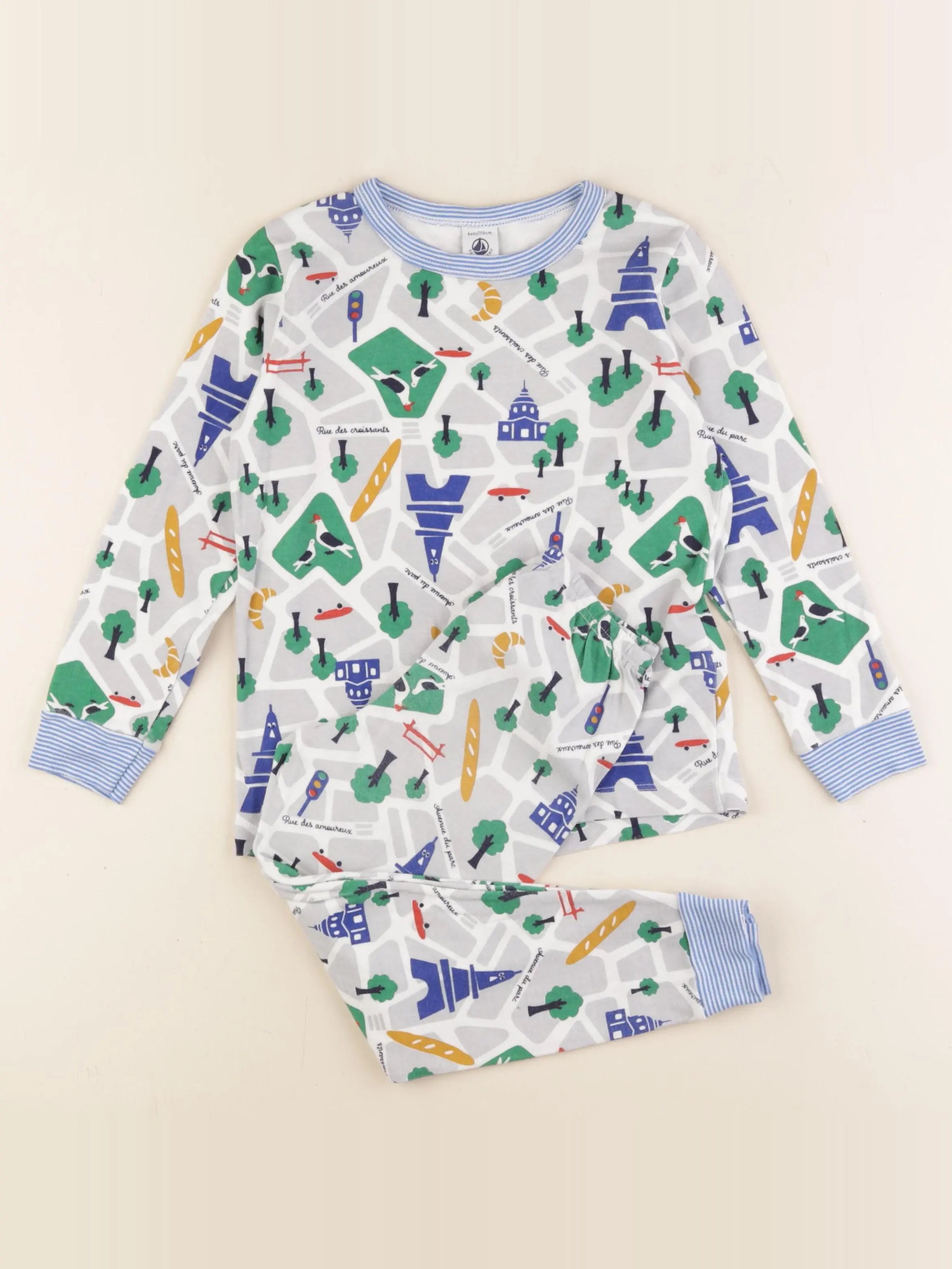 Petit Bateau - pyjama coton multicolore - 6 ans